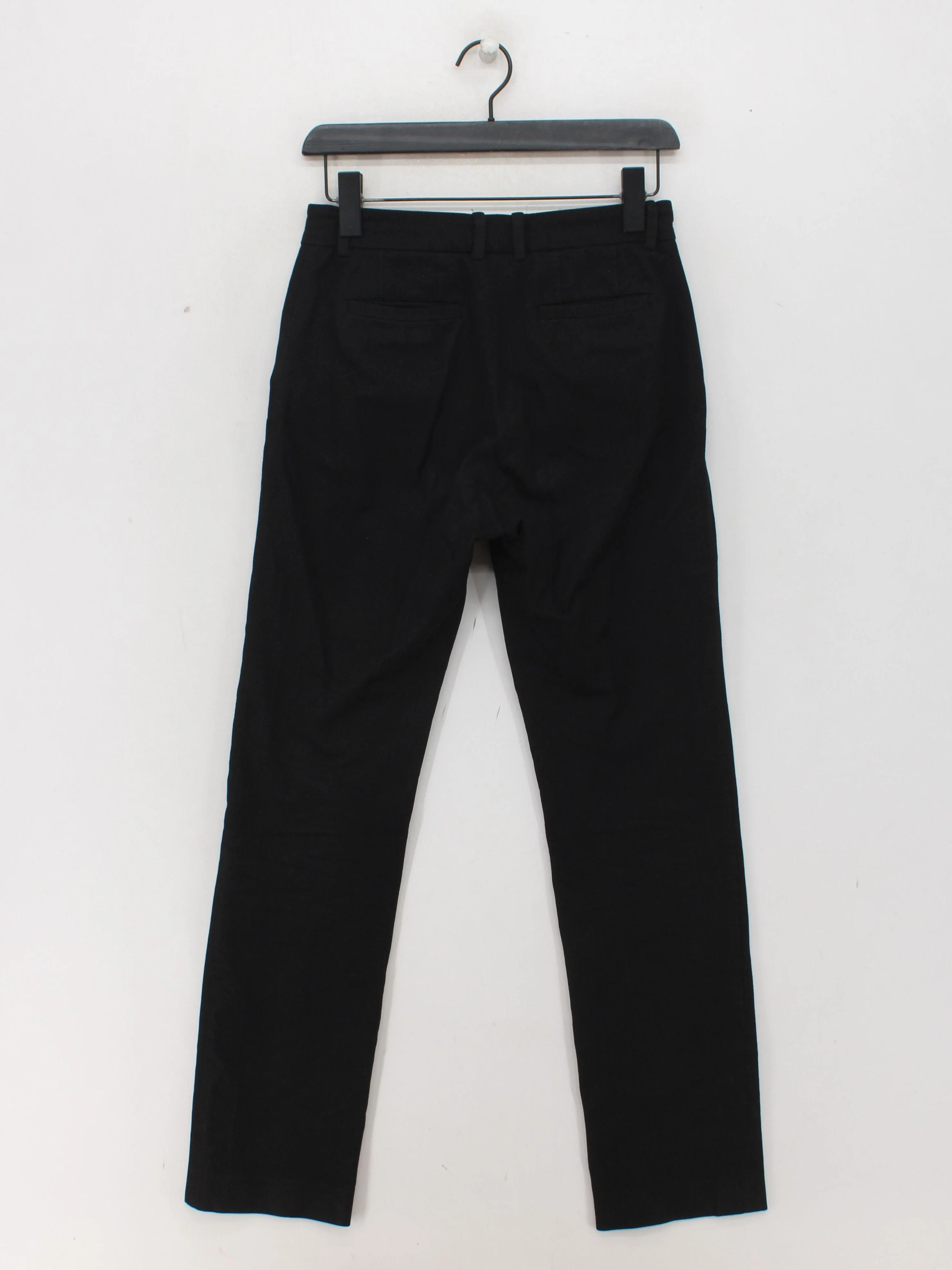 Joseph Women's Trousers UK 10 Black Cotton with Elastane Straight Chino - Image 2