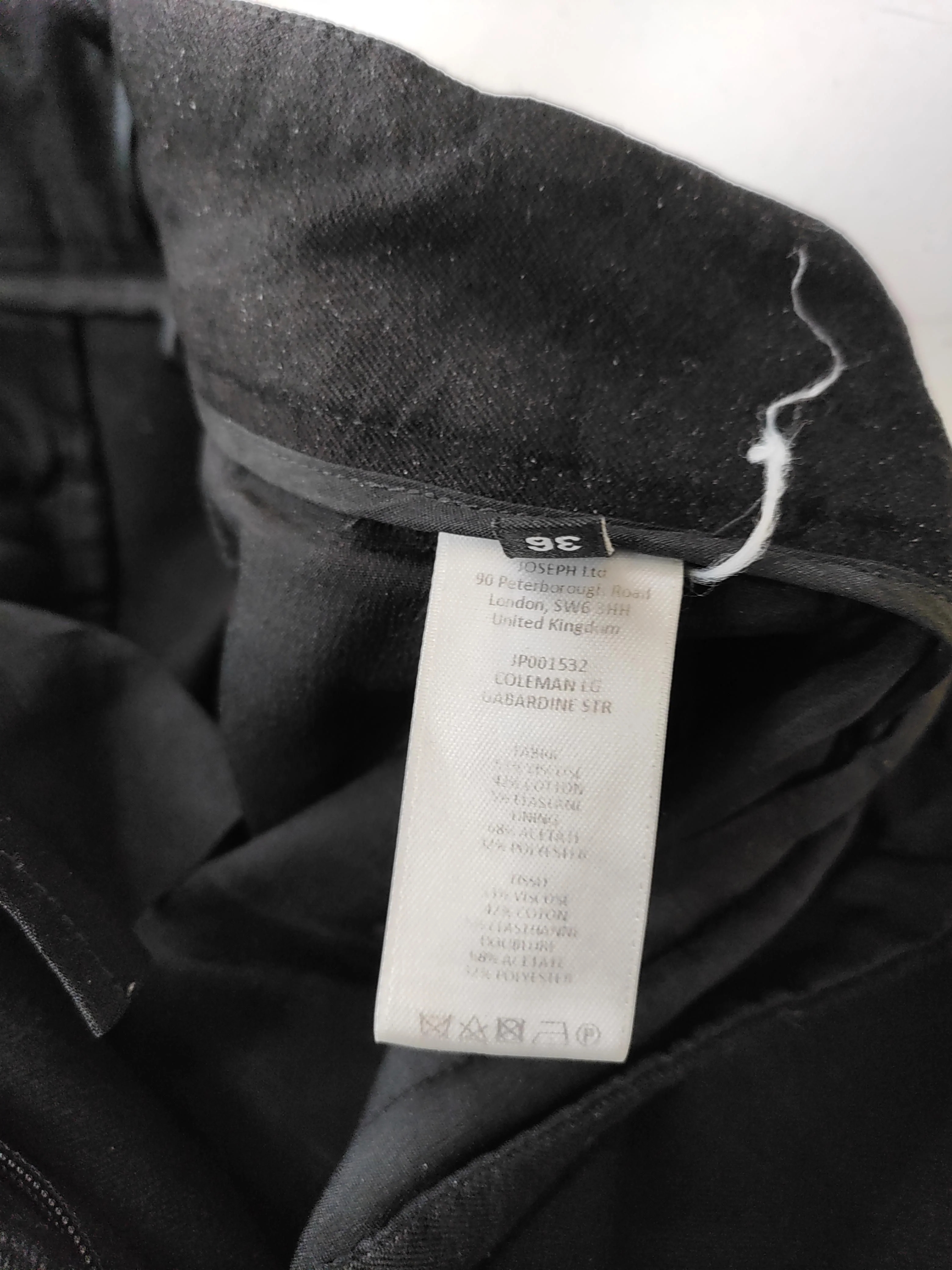 Joseph Women's Trousers UK 10 Black Cotton with Elastane Straight Chino - Image 6
