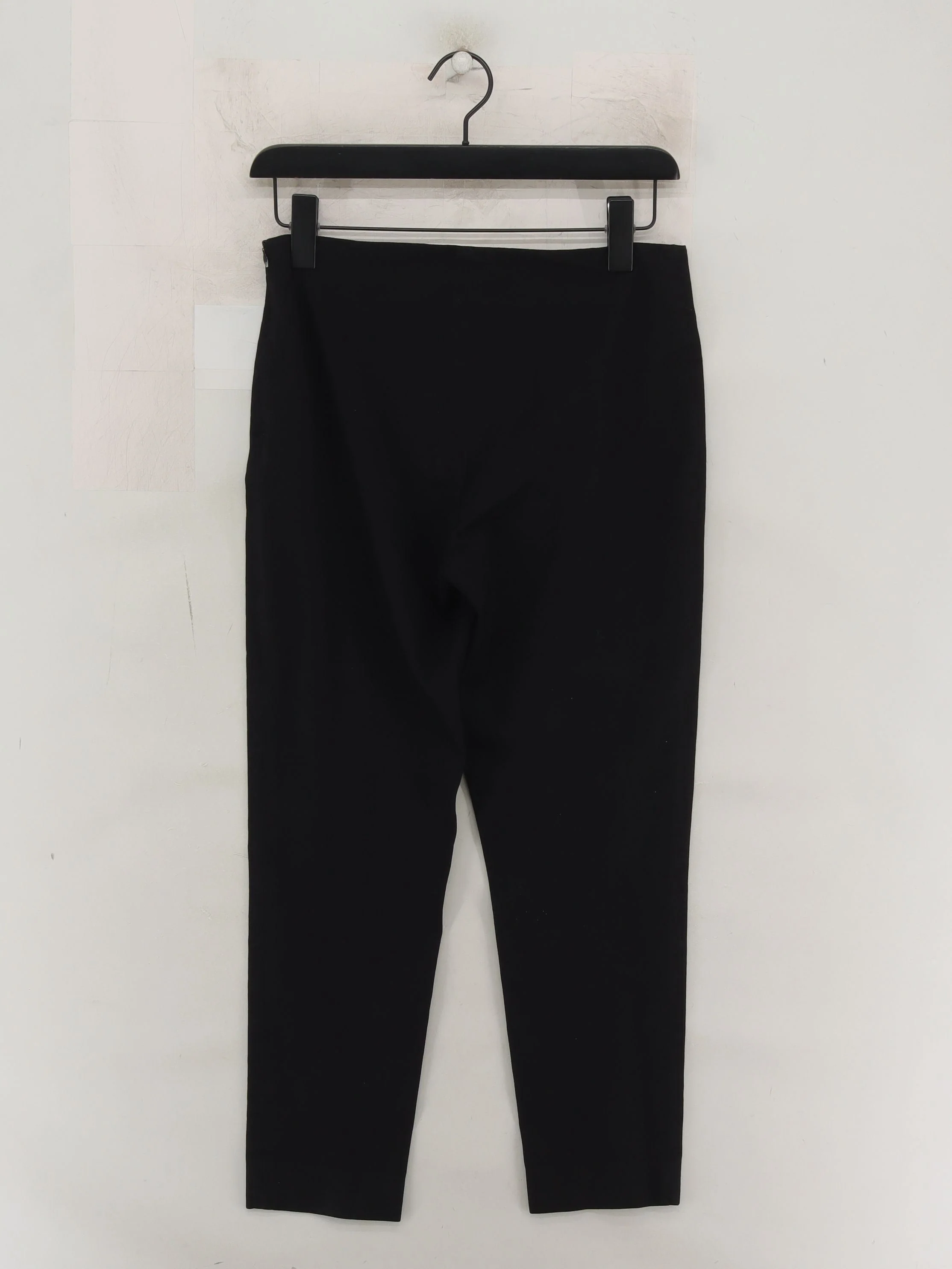 Joseph Women's Trousers UK 8 Black Viscose with Cotton, Elastane Tapered Cropped - Image 2