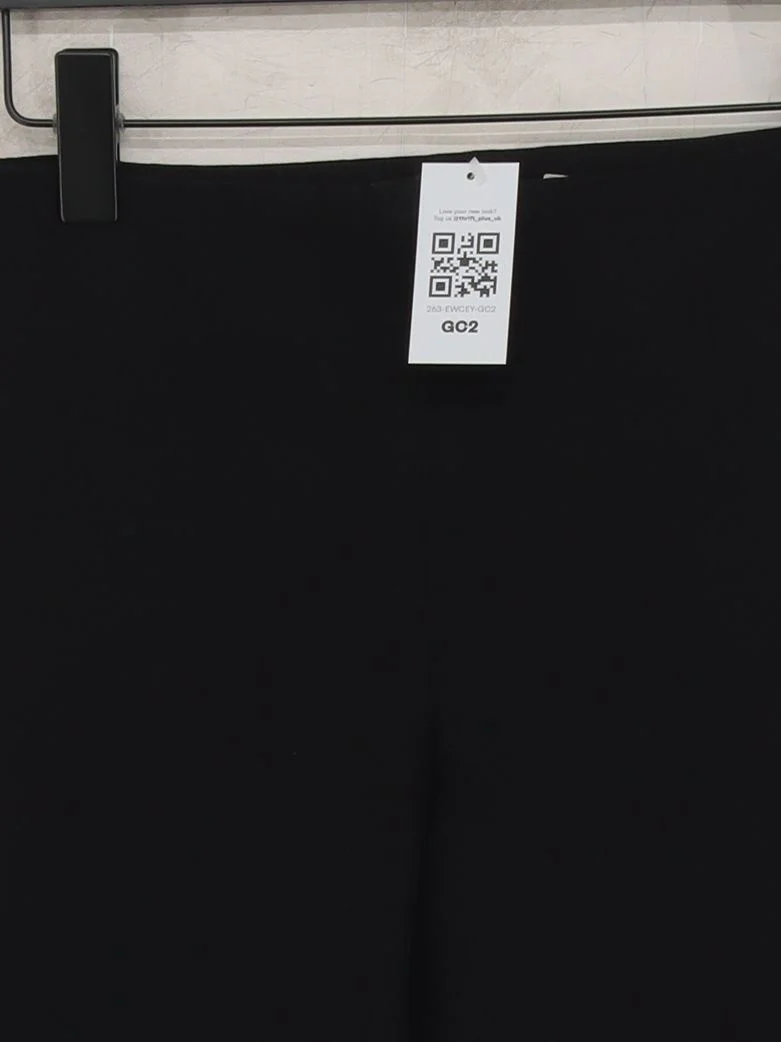 Joseph Women's Trousers UK 8 Black Viscose with Cotton, Elastane Tapered Cropped - Image 3