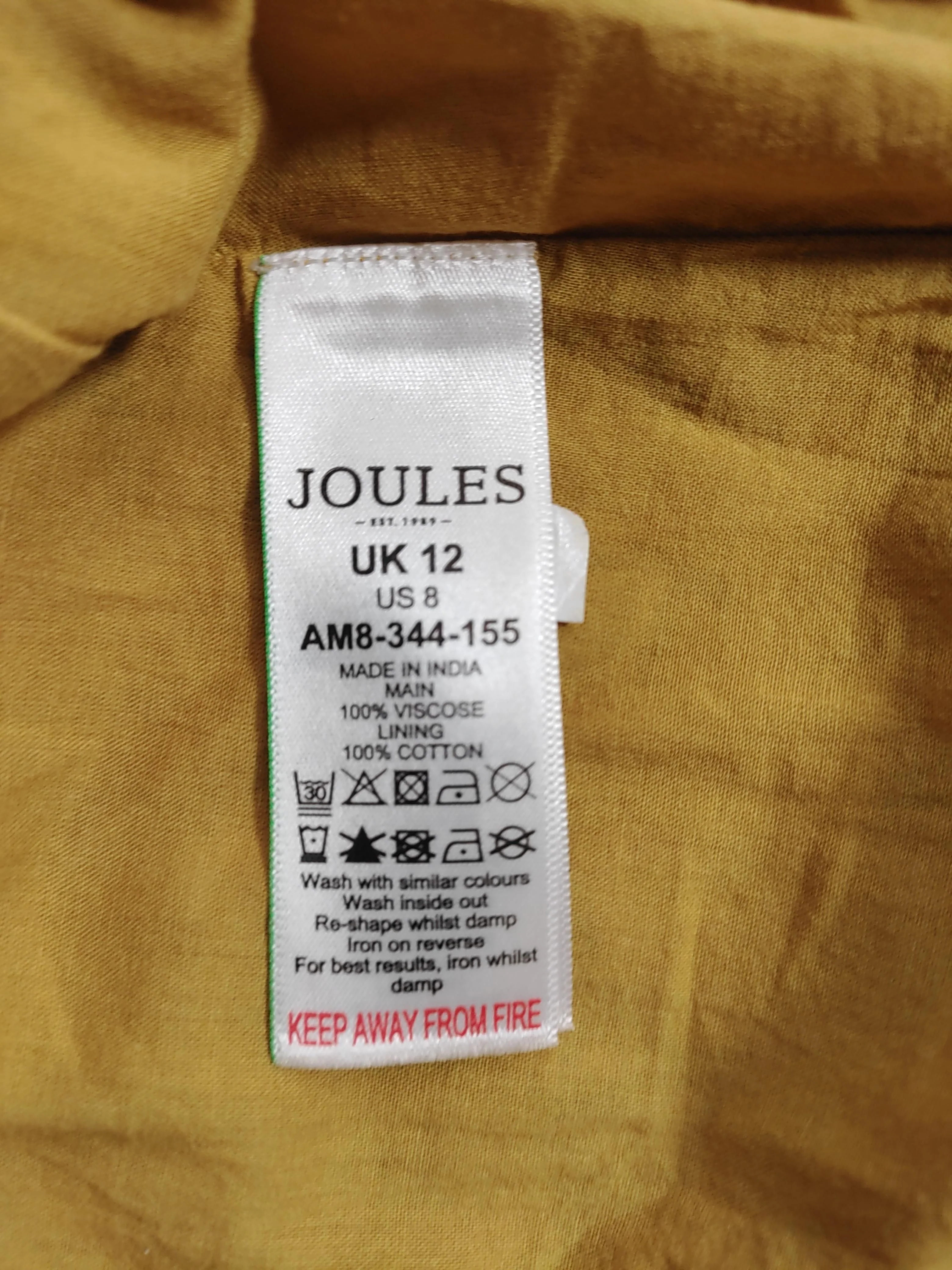 Joules Maxi Dress UK12 in Yellow - Image 6