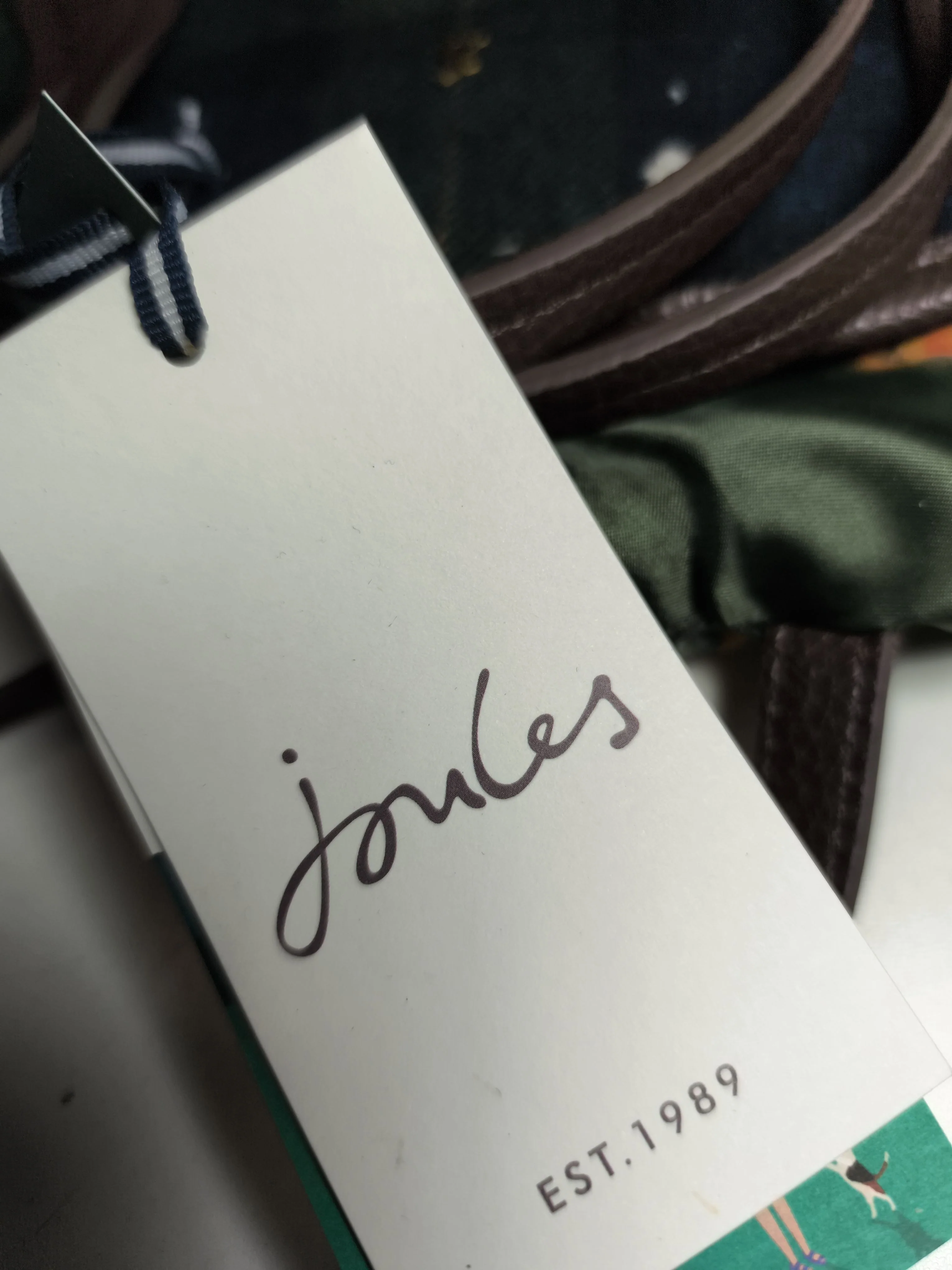 Joules Men's Bag Multi Checkered Wool with Faux Leather Tote - Image 6