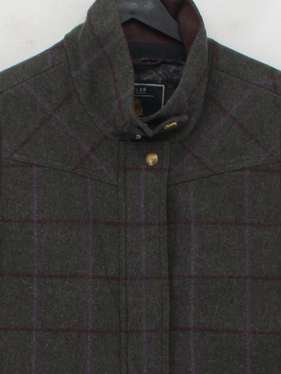 Joules Men's Coat L Multi Checkered Wool with Polyester, Viscose Overcoat - Image 3