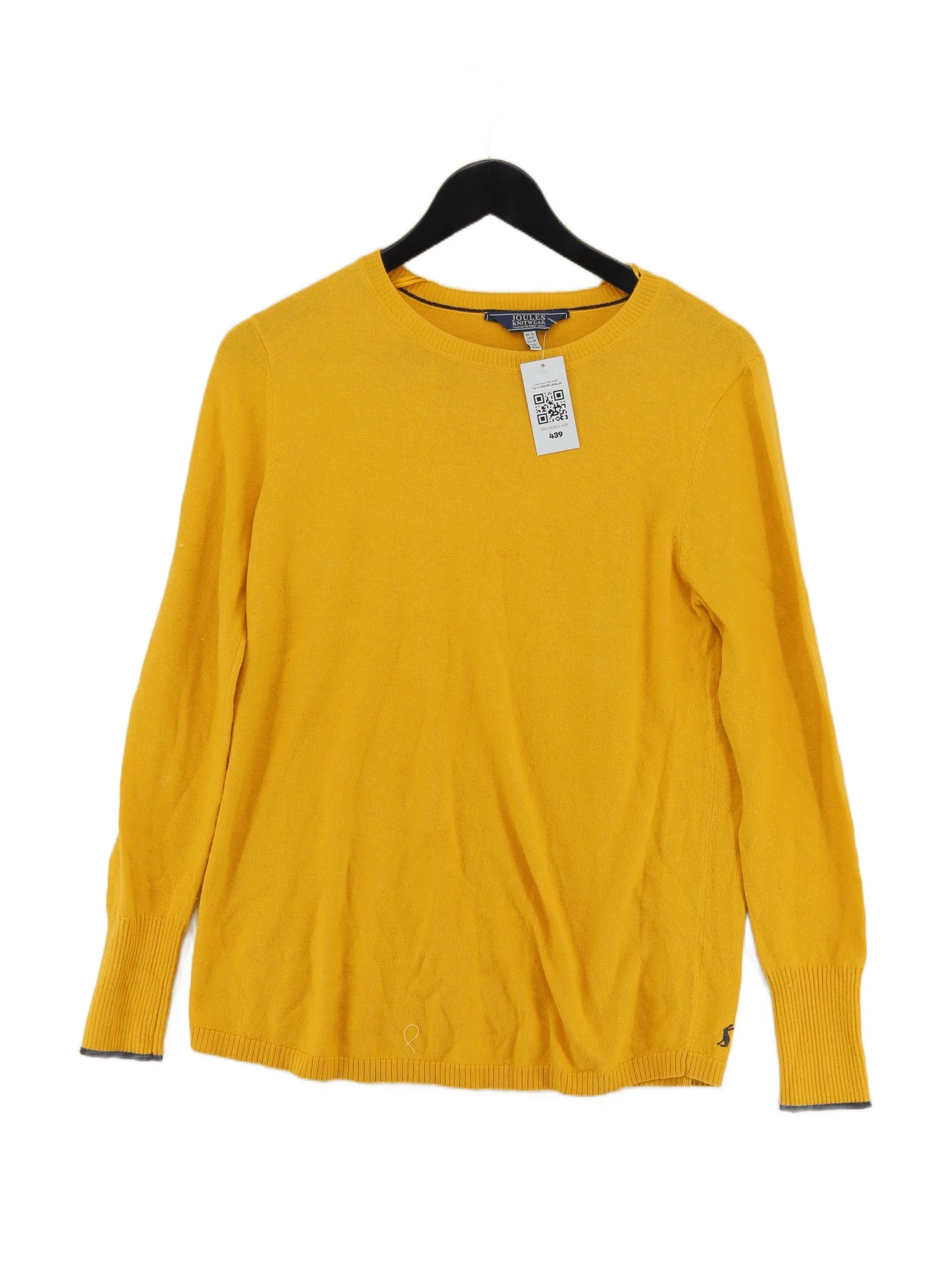 Joules Men's Jumper S Yellow Cotton with Polyamide, Viscose, Acrylic Pullover