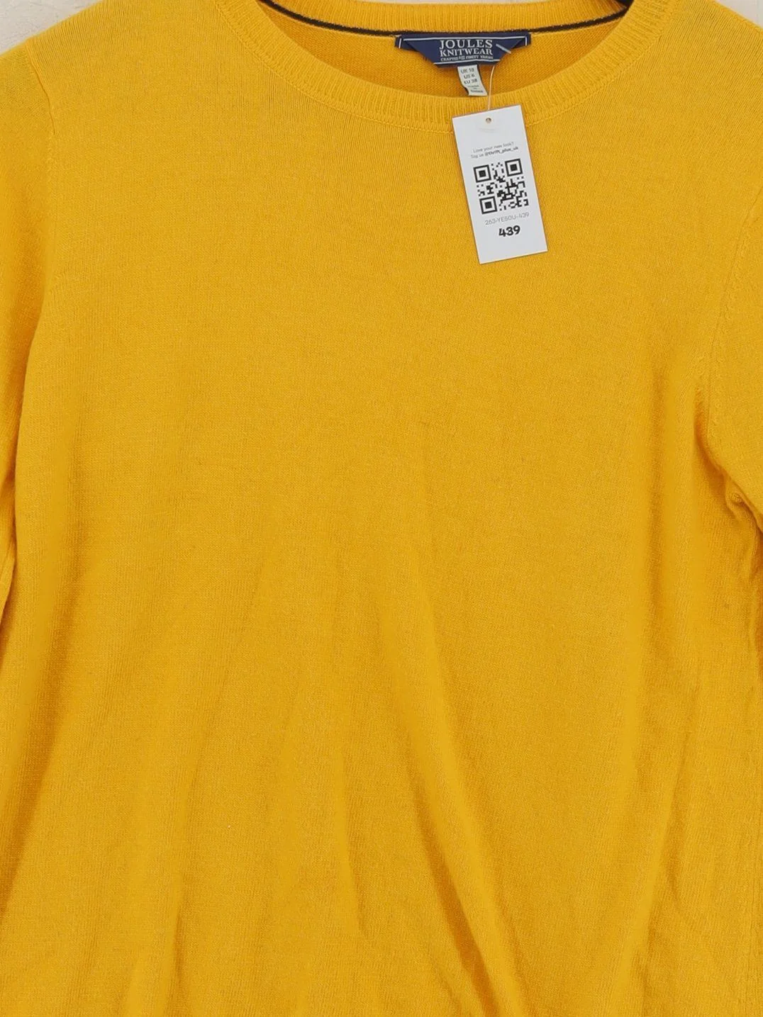Joules Men's Jumper S Yellow Cotton with Polyamide, Viscose, Acrylic Pullover - Image 3
