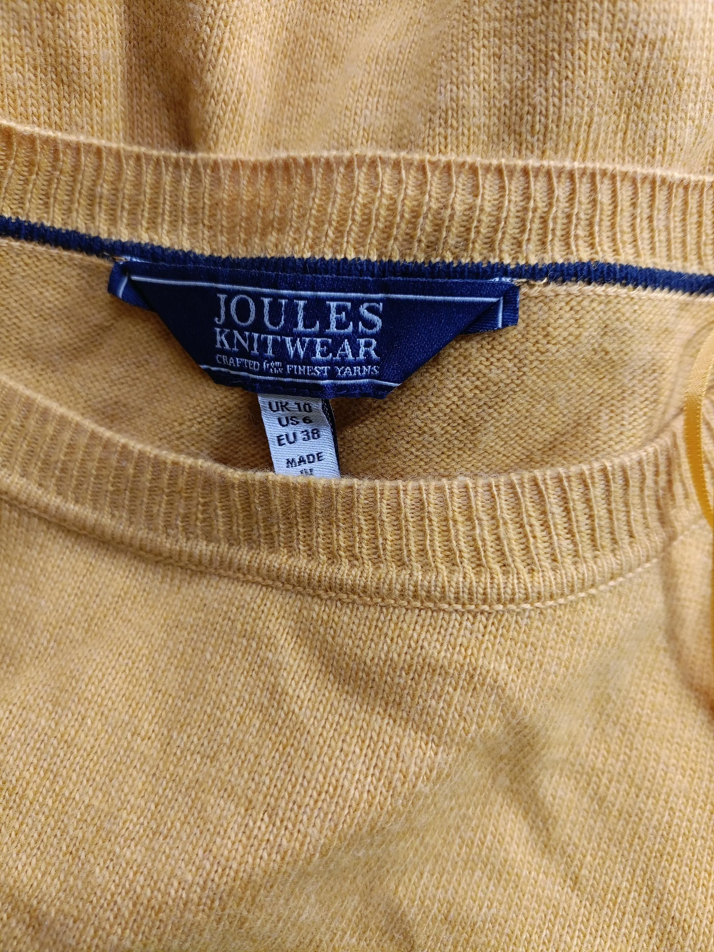 Joules Men's Jumper S Yellow Cotton with Polyamide, Viscose, Acrylic Pullover - Image 6