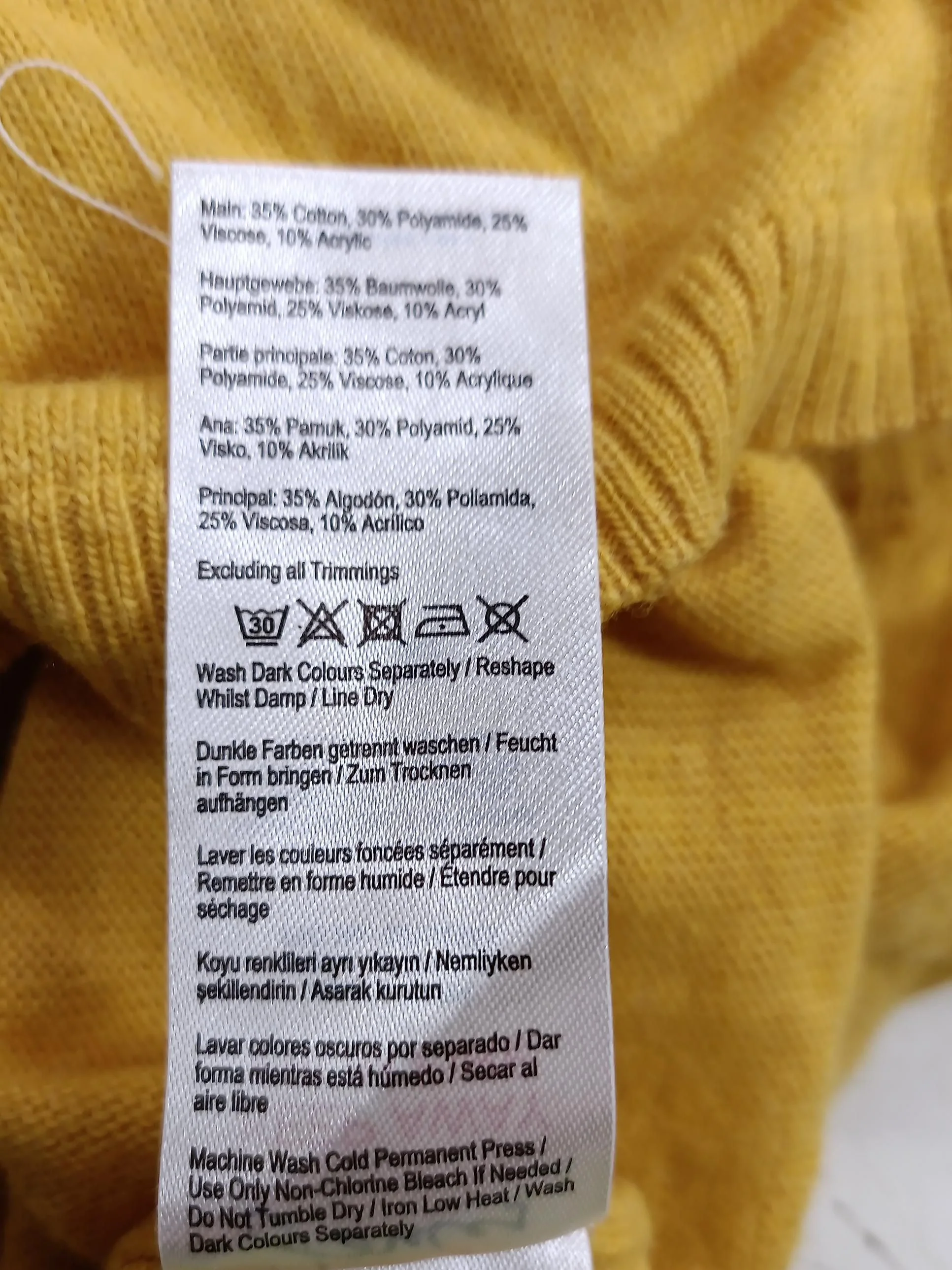 Joules Men's Jumper S Yellow Cotton with Polyamide, Viscose, Acrylic Pullover - Image 7