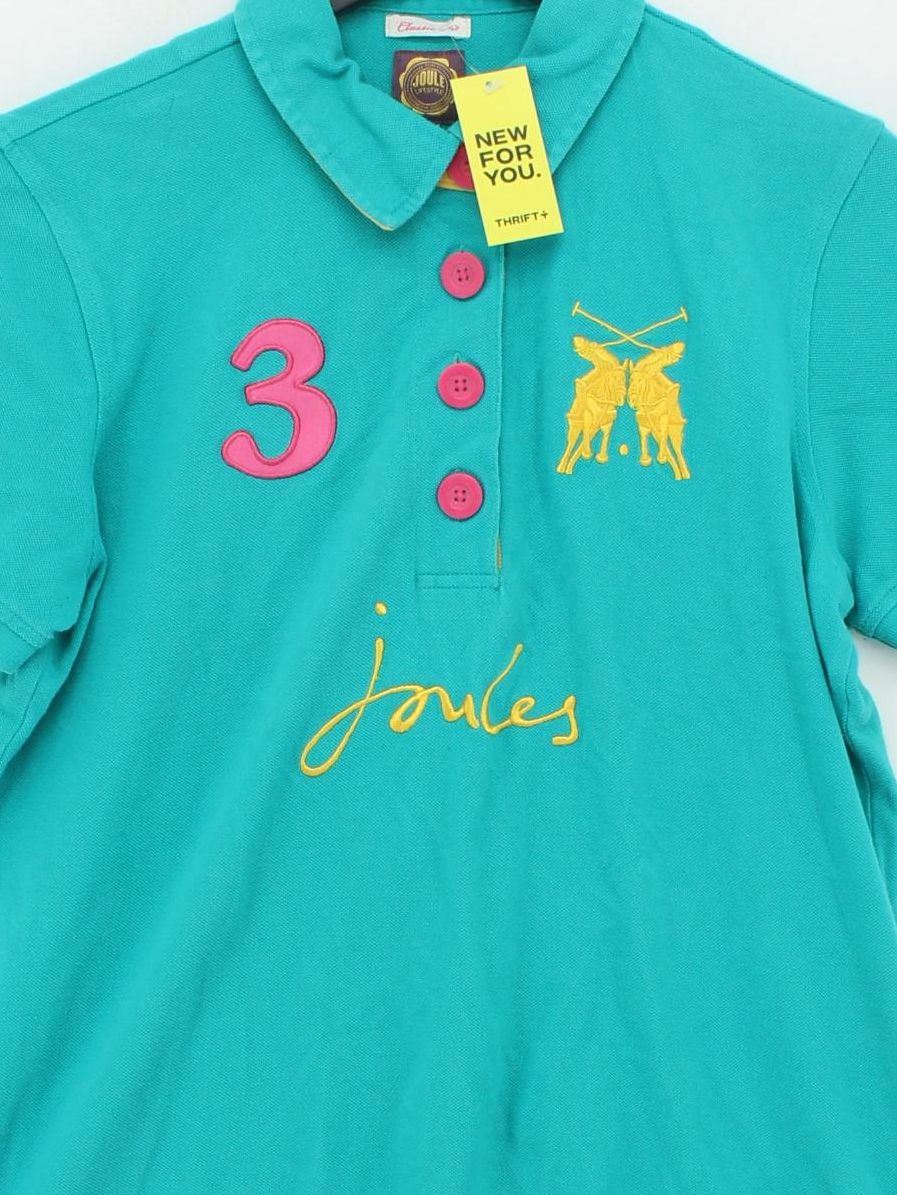 Joules Men's Polo L Green Graphic 100% Cotton Basic - Image 3