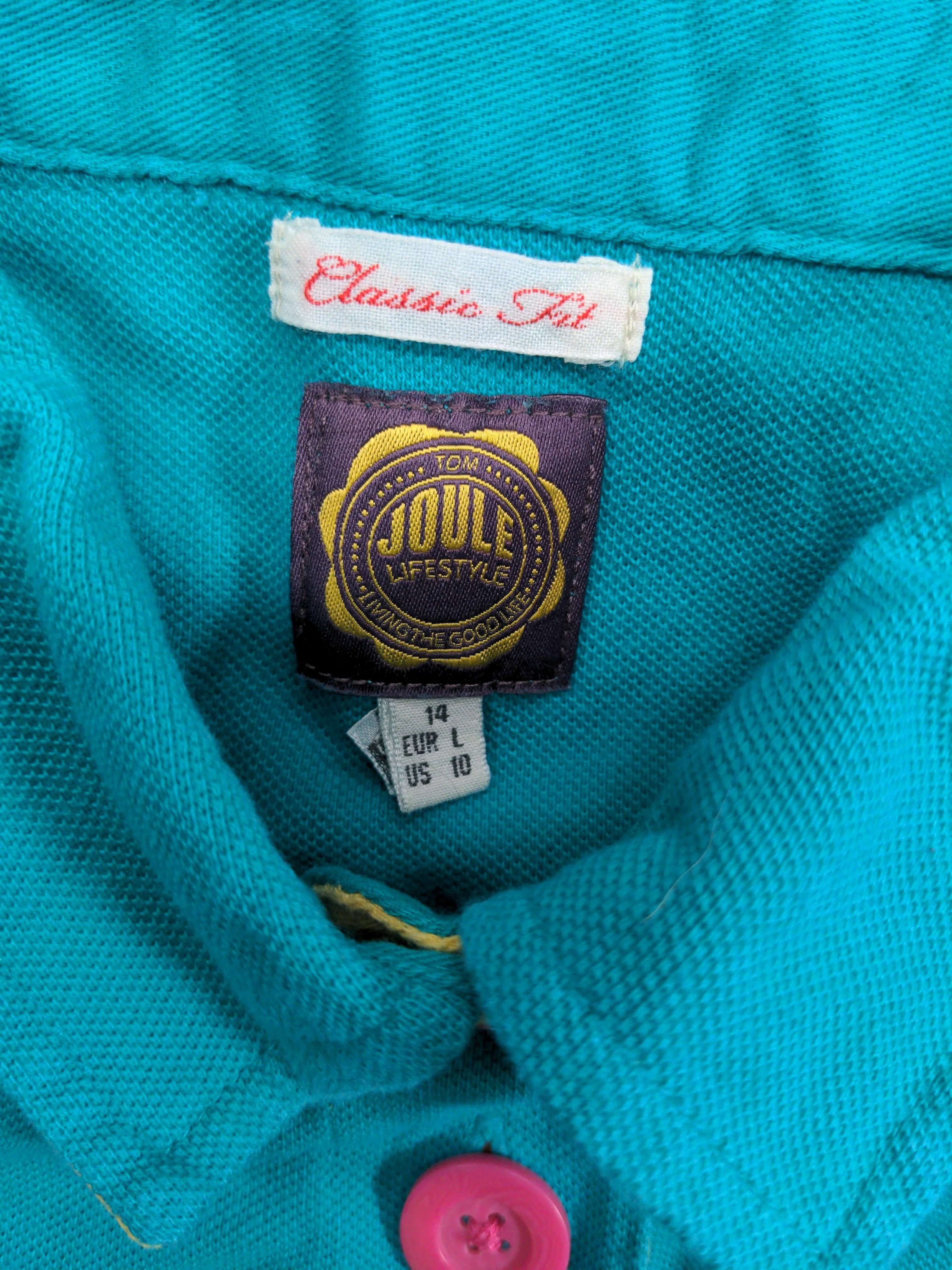 Joules Men's Polo L Green Graphic 100% Cotton Basic - Image 5