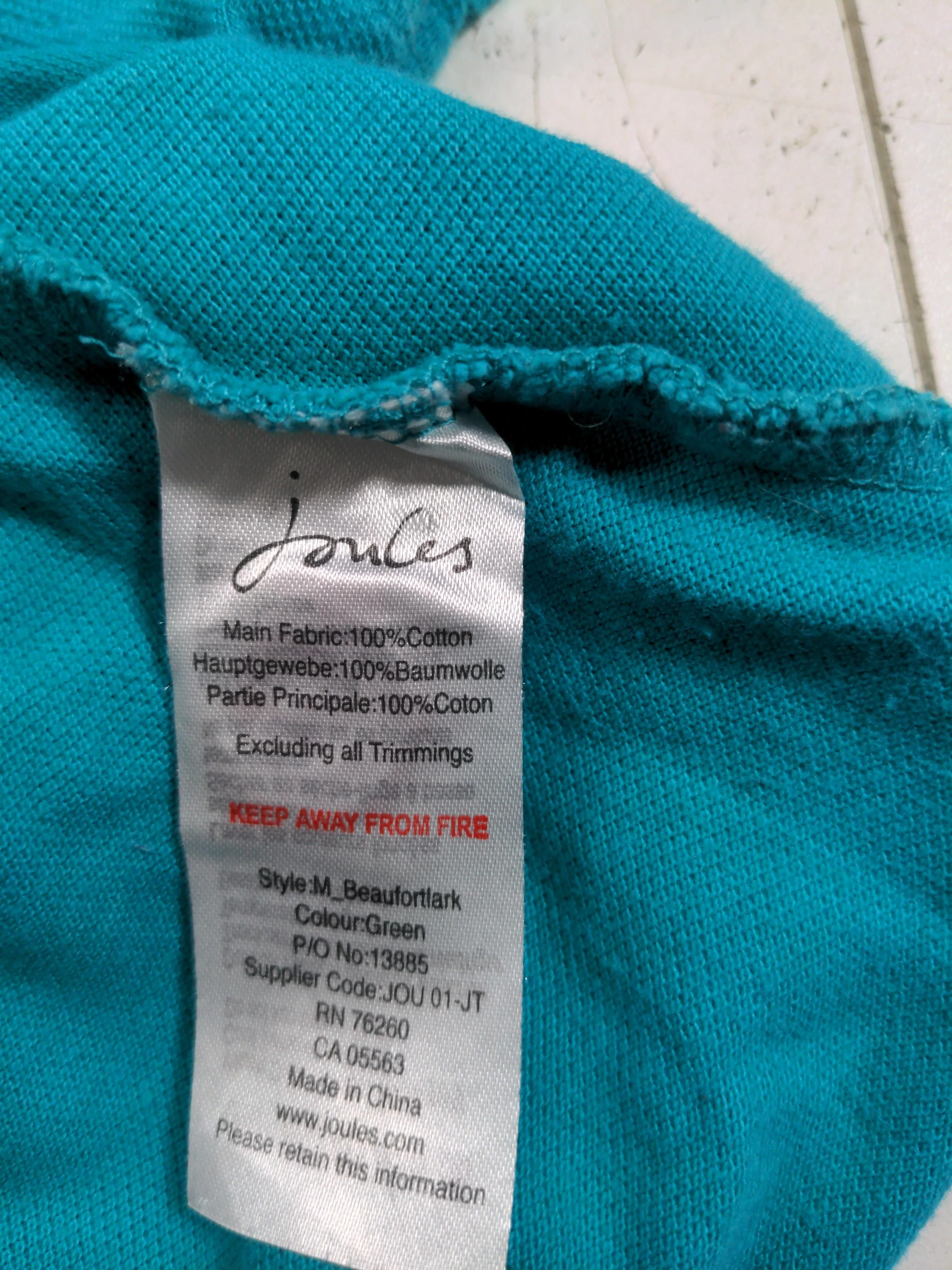Joules Men's Polo L Green Graphic 100% Cotton Basic - Image 6