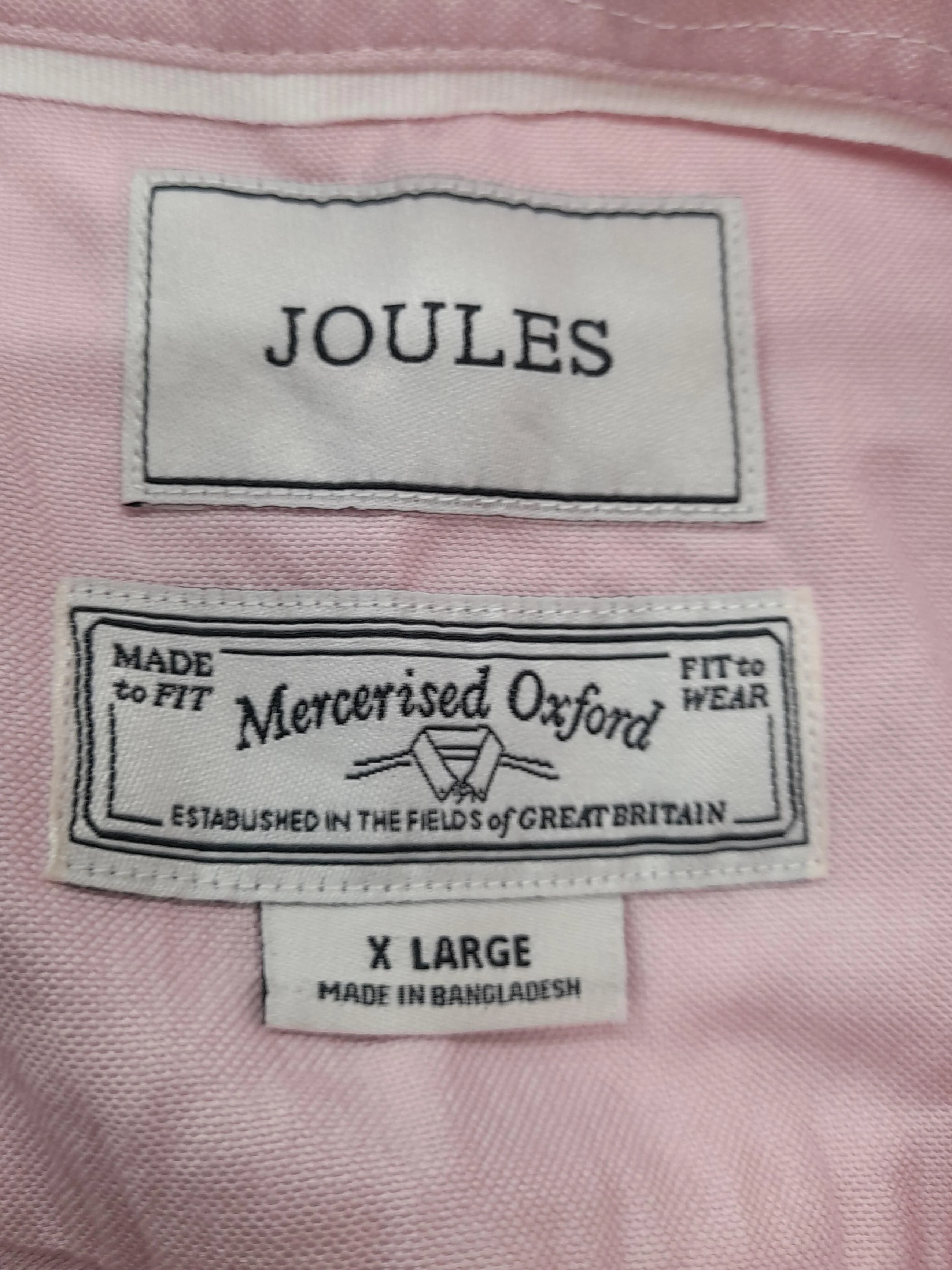 Joules Men's Shirt XL Pink 100% Cotton Basic - Image 5