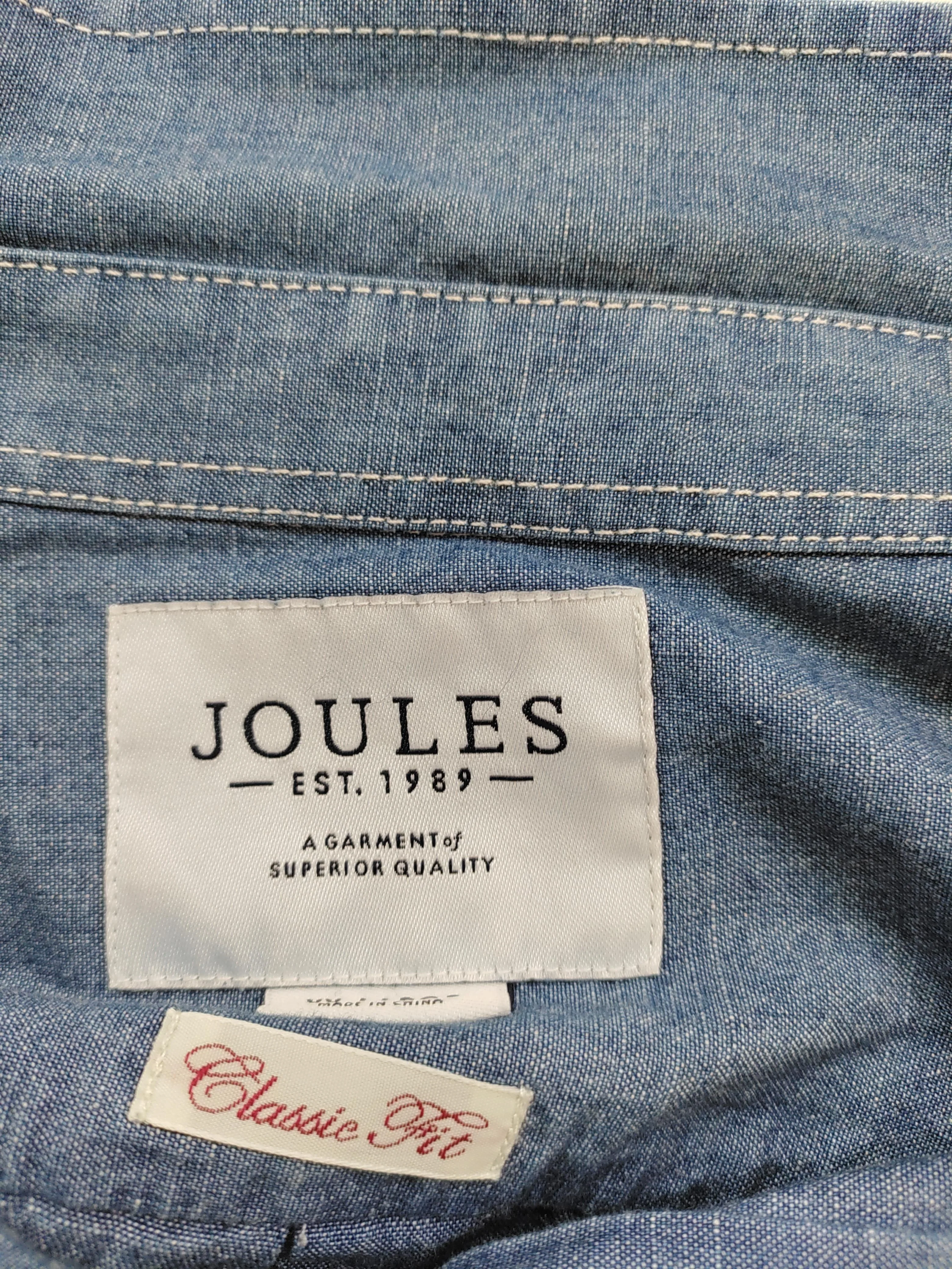Joules Men's Shirt XXS Blue 100% Cotton Basic - Image 5