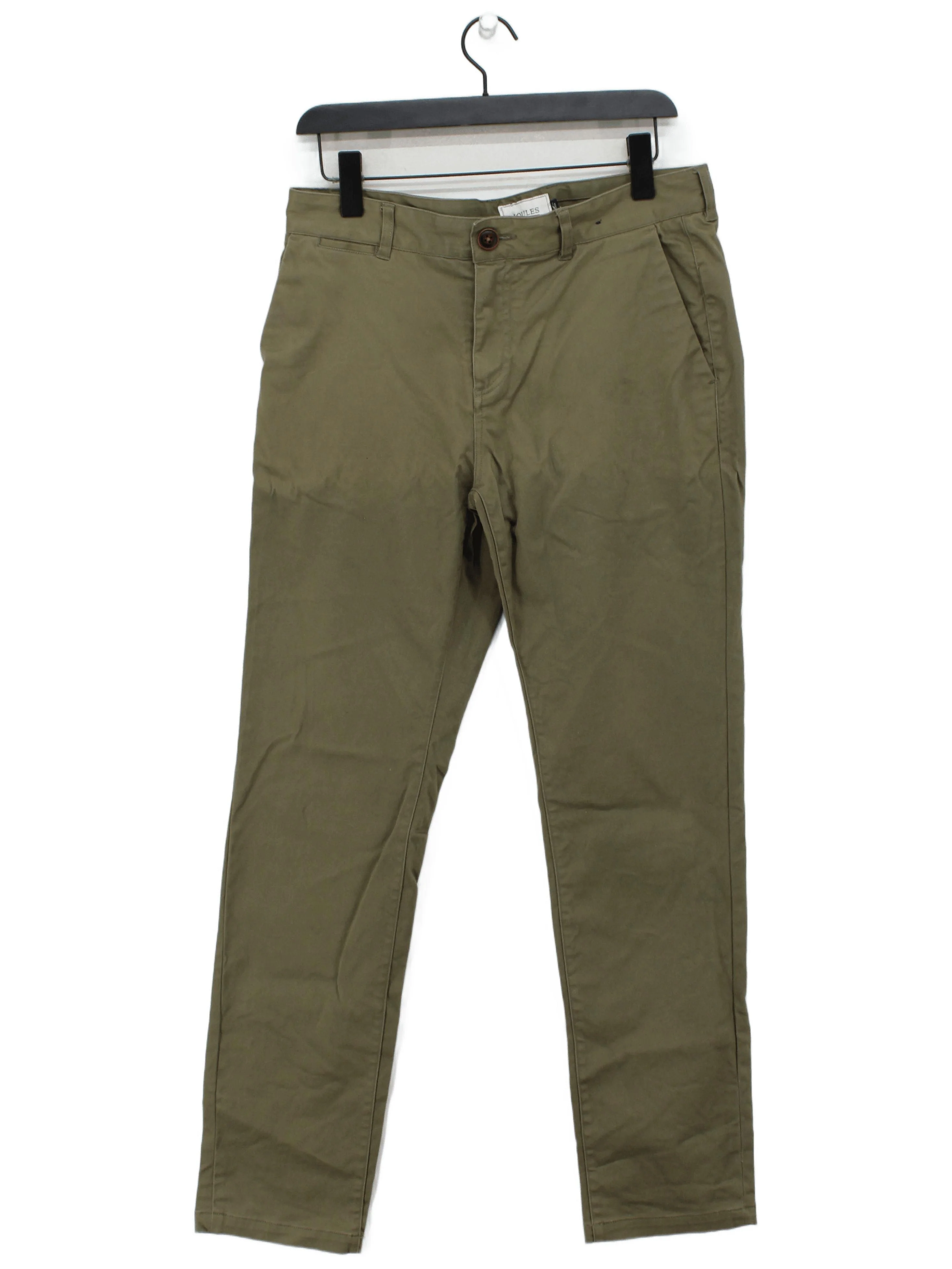 Joules Men's Trousers M Green Cotton with Elastane Straight Chino