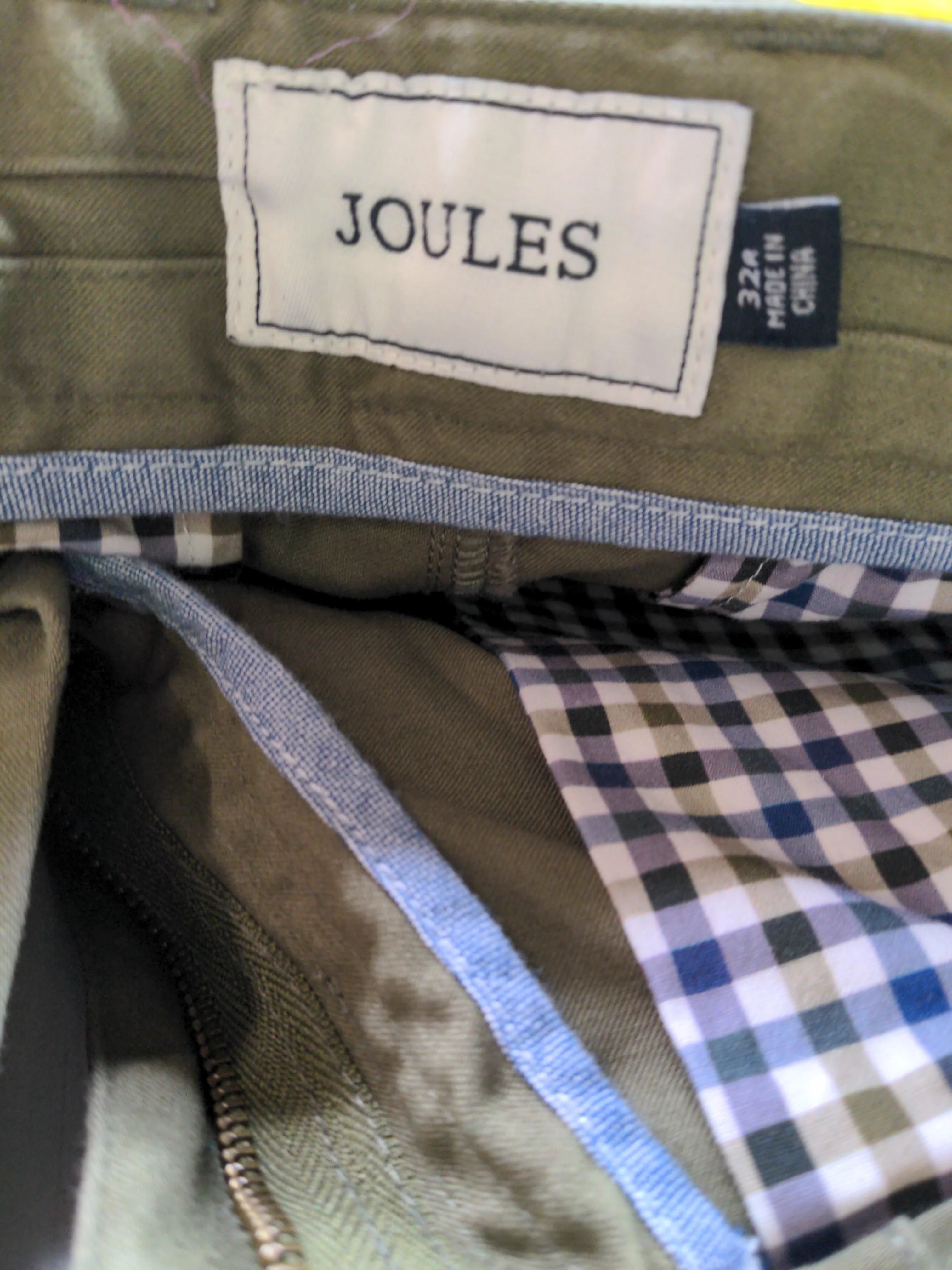 Joules Men's Trousers M Green Cotton with Elastane Straight Chino - Image 7
