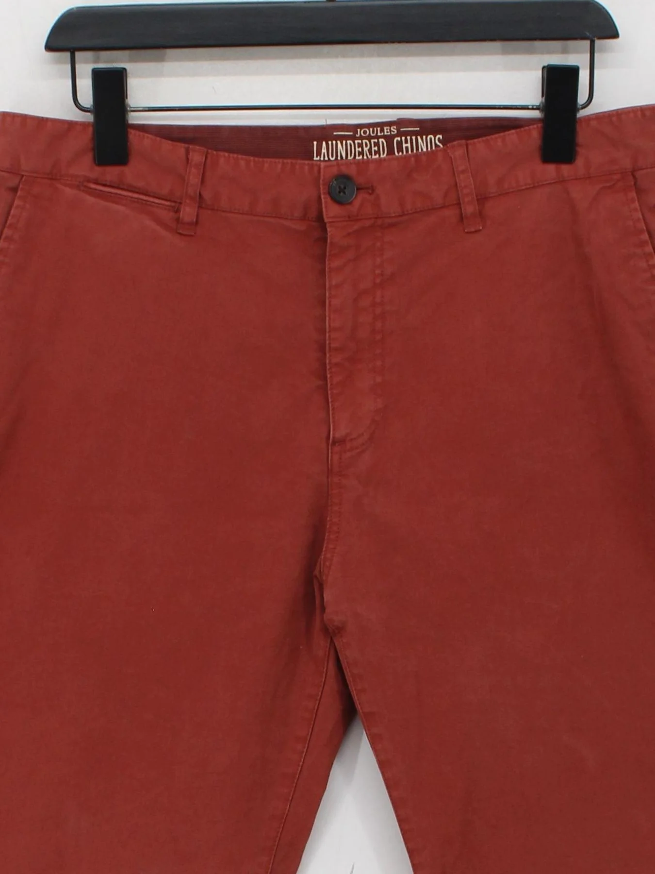 Joules Men's Trousers W 36 in; L 32 in Red Cotton with Elastane Straight Chino - Image 3