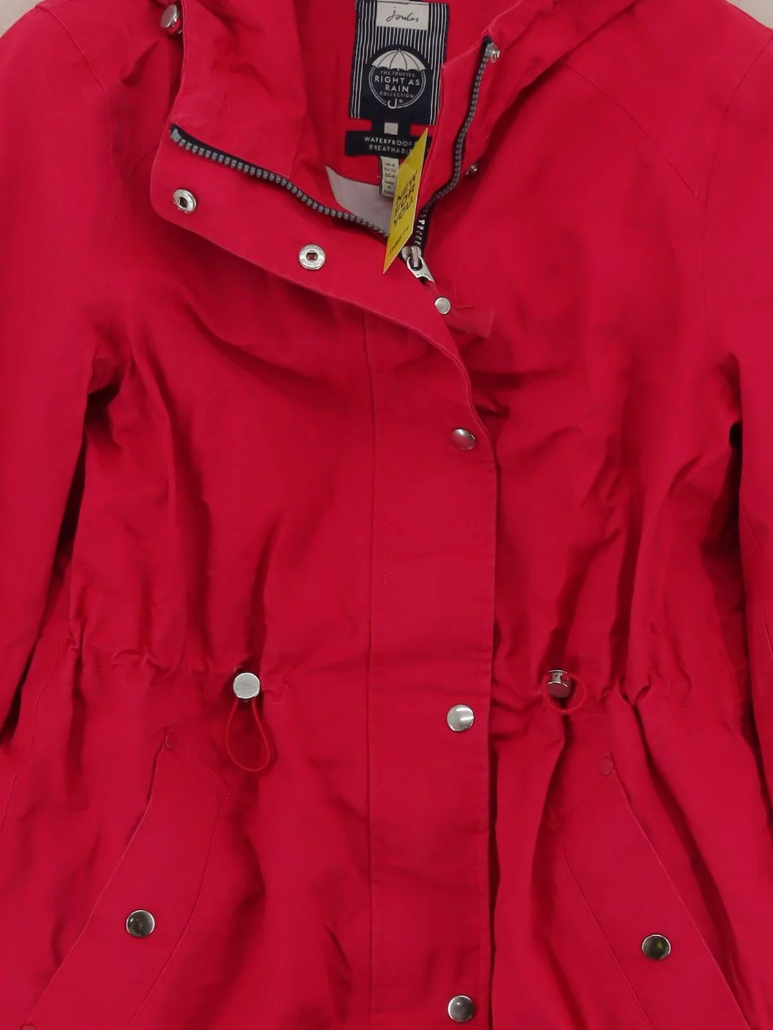 Joules Rain Coat jacket red - Image 3