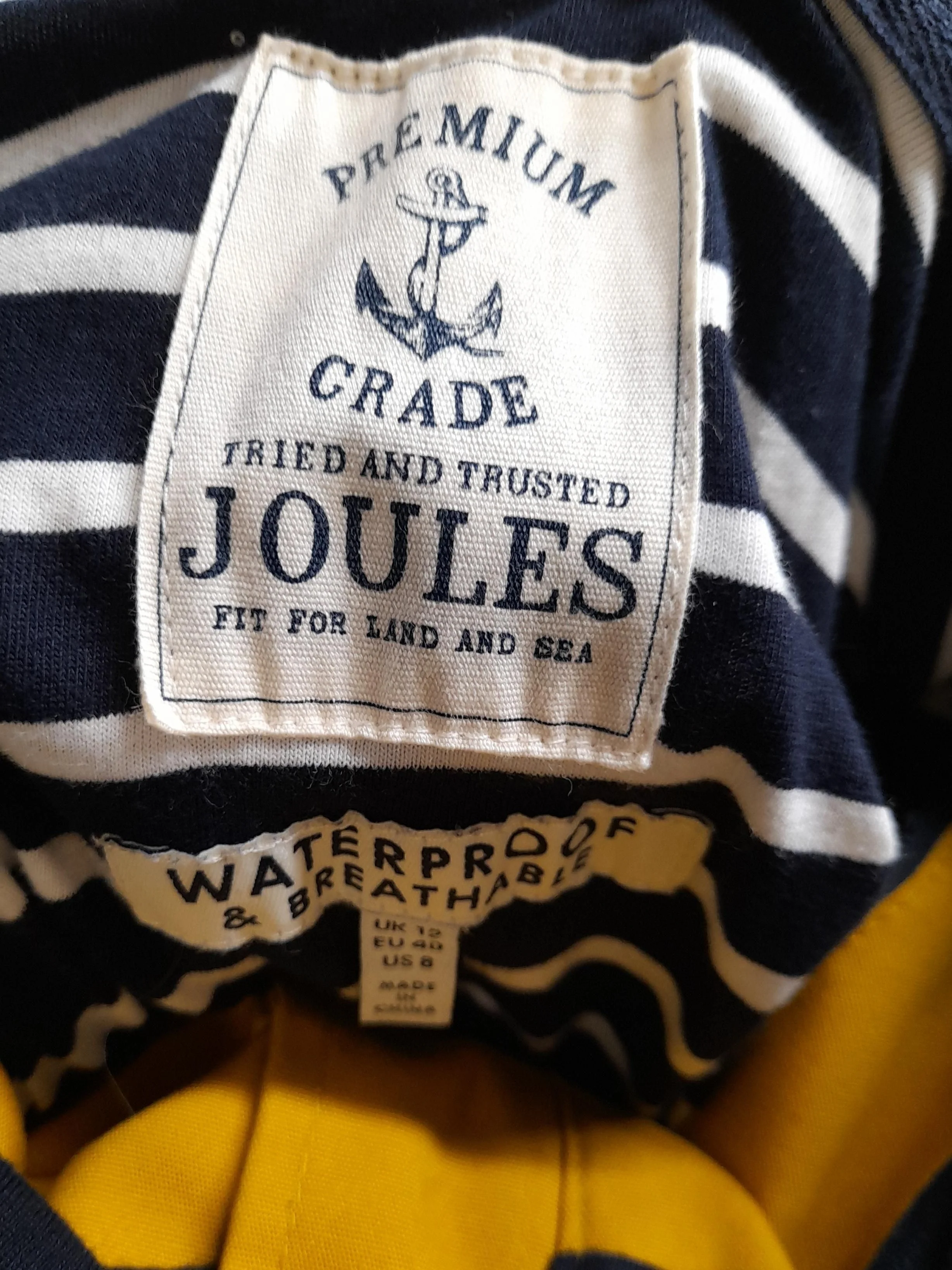 Joules Rain Coat jacket yellow - Image 5