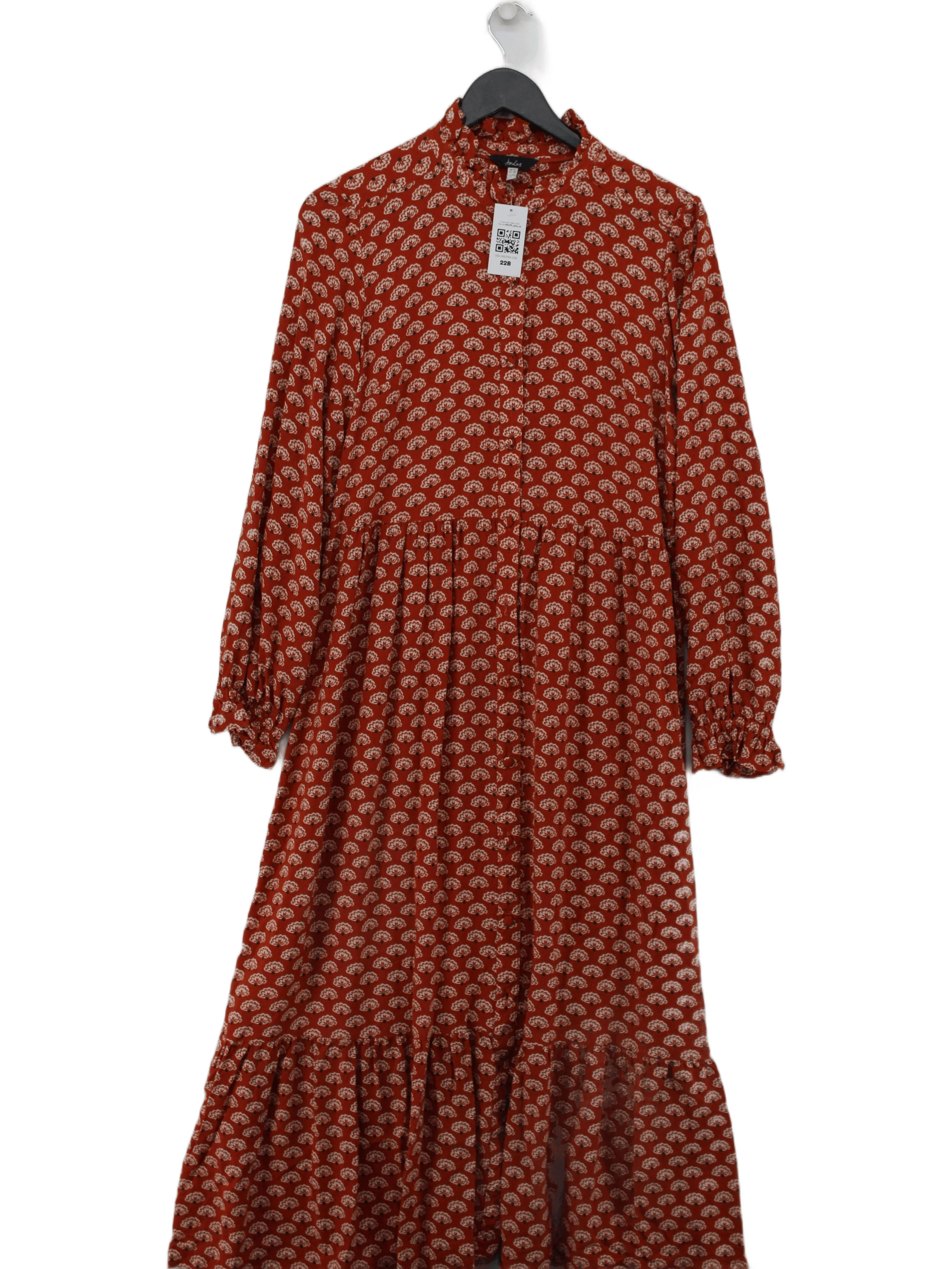 Joules Shirt Midi Dress UK12 in Orange