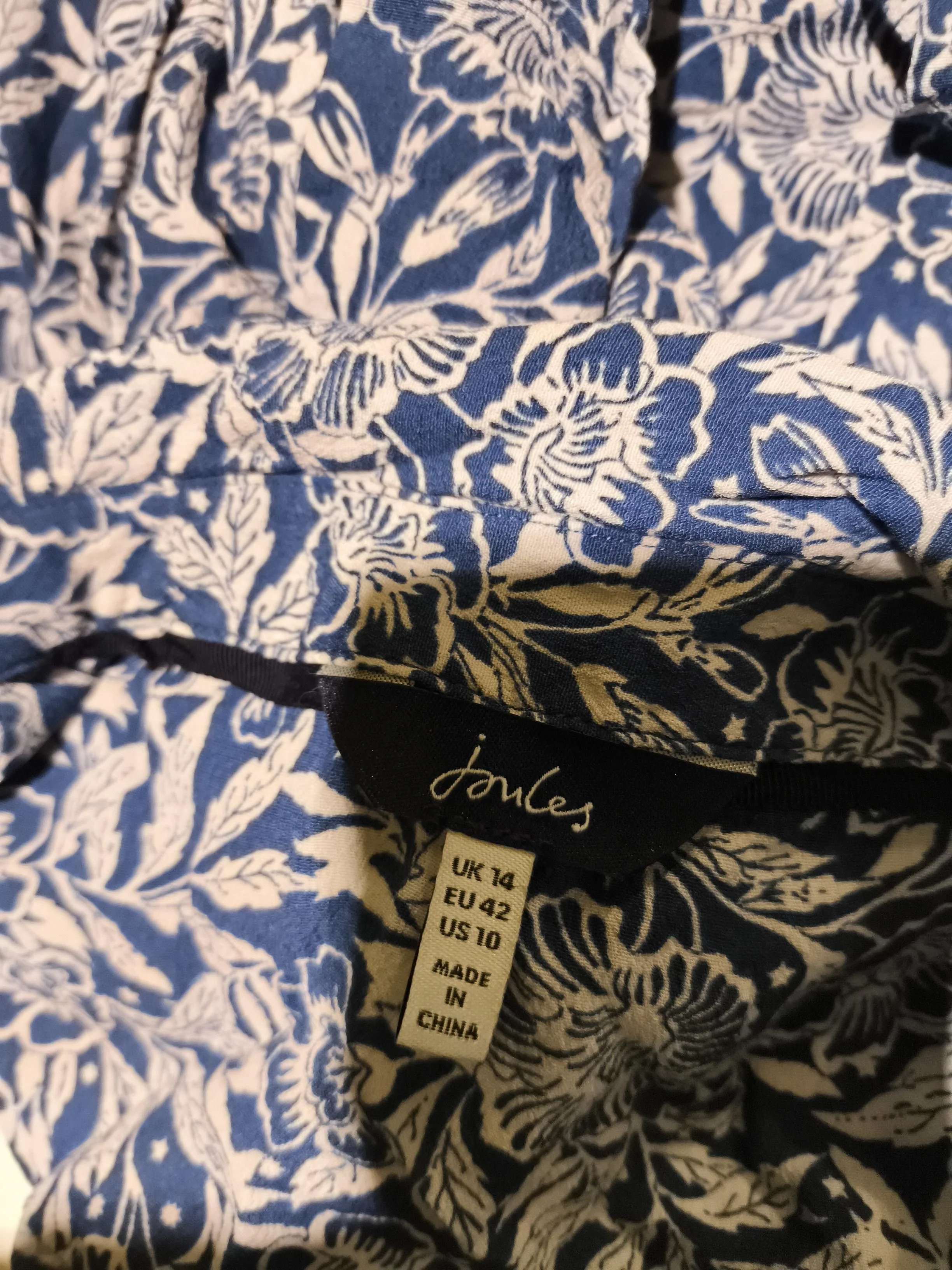 Joules Shirt Midi Dress UK14 in Blue - Image 5