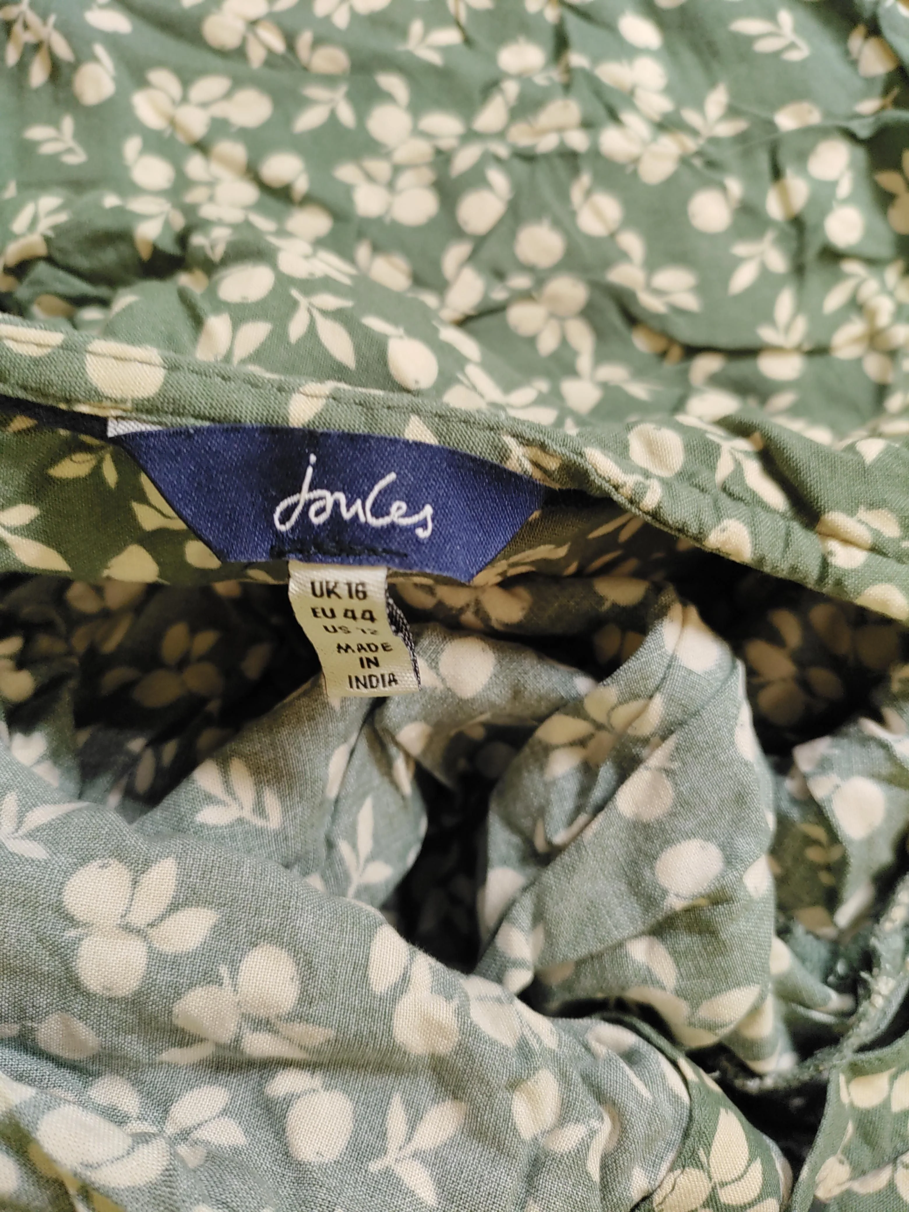 Joules Shirt Midi Dress UK16 in Green - Image 5
