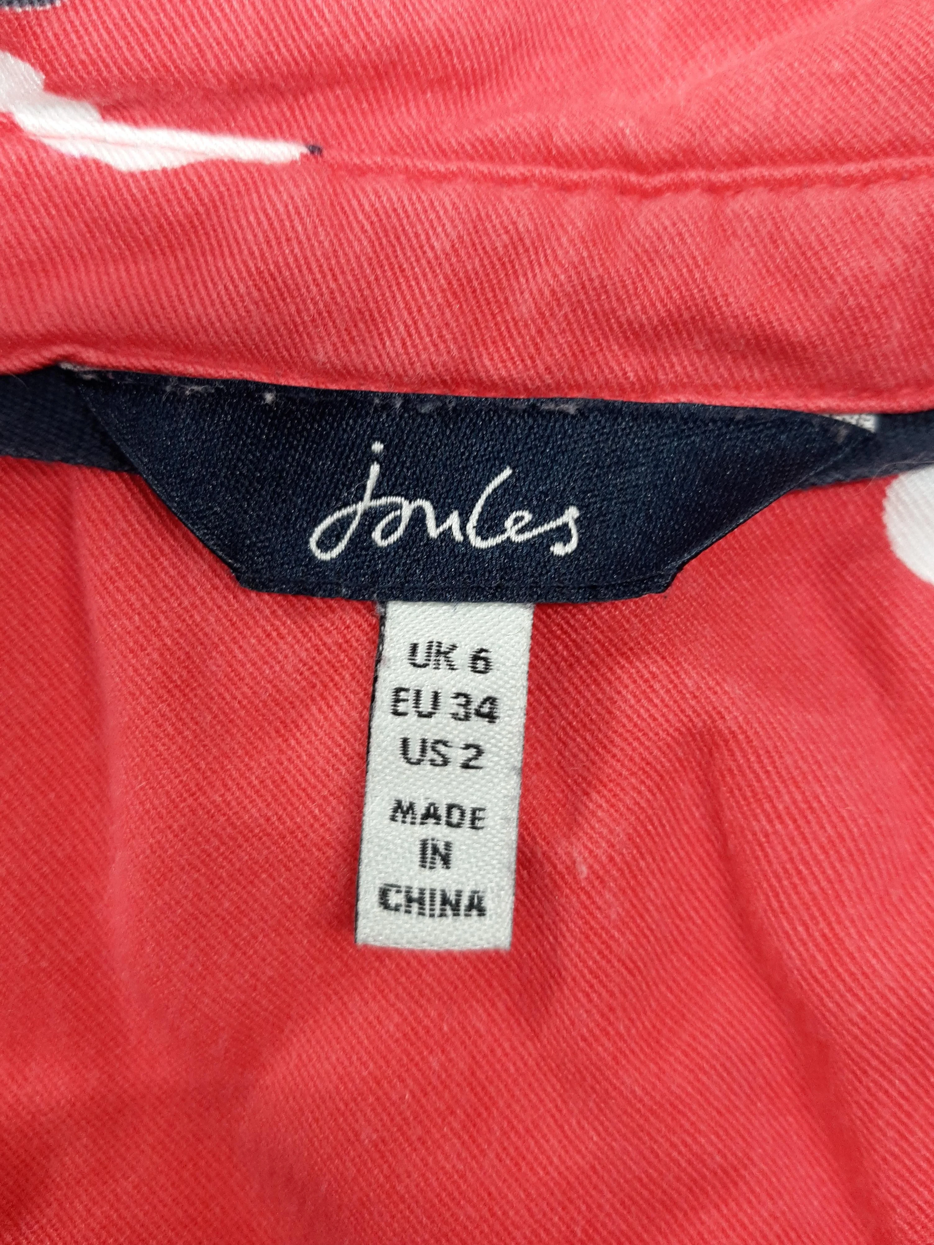 Joules Shirt Midi Dress UK6 in Red - Image 5