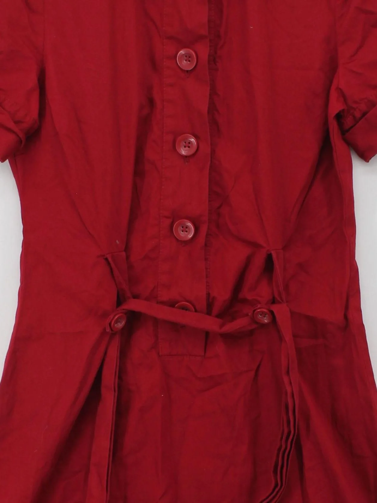 Joules Shirt Mini Dress UK10 in Red - Image 3