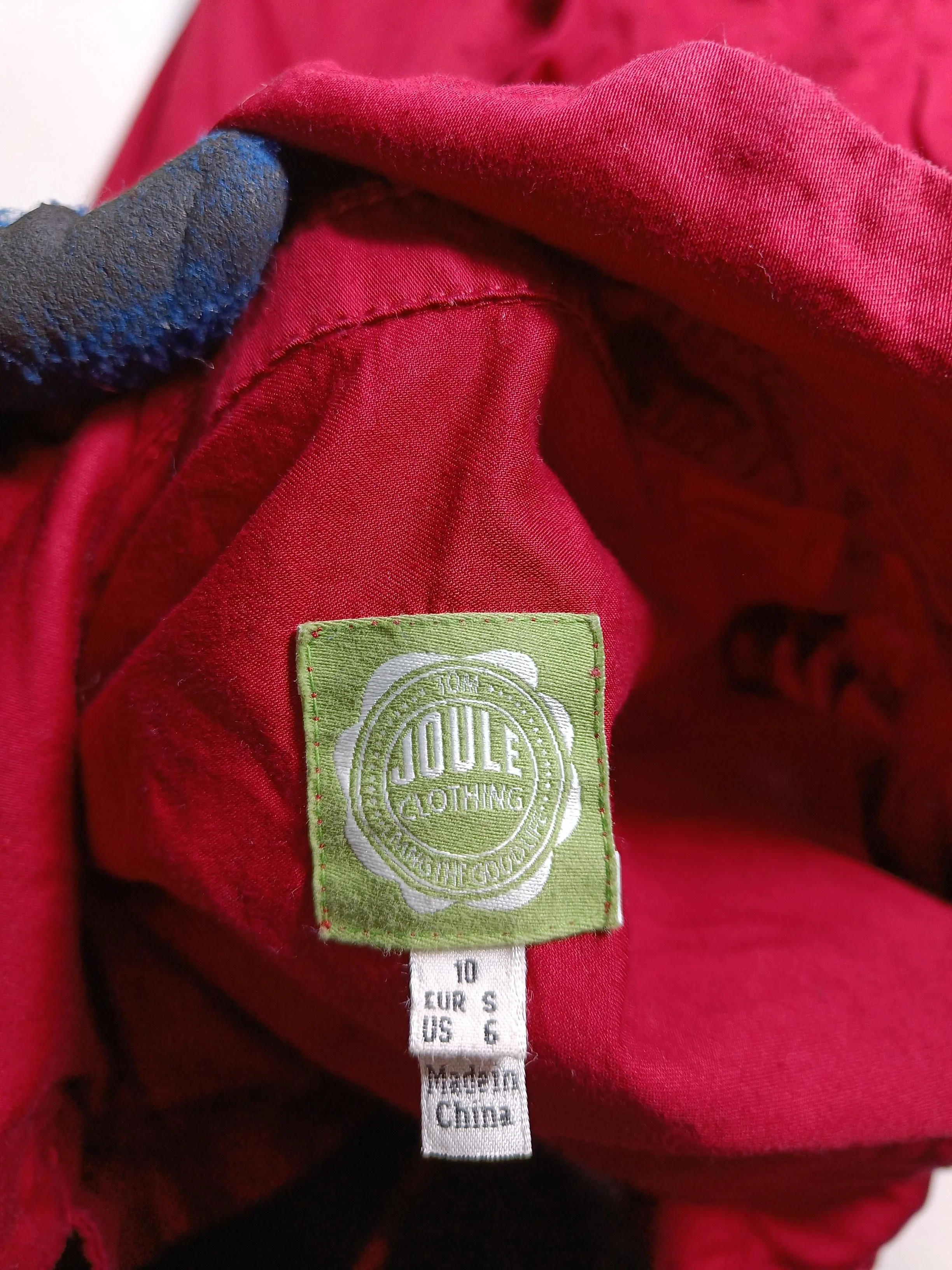 Joules Shirt Mini Dress UK10 in Red - Image 5
