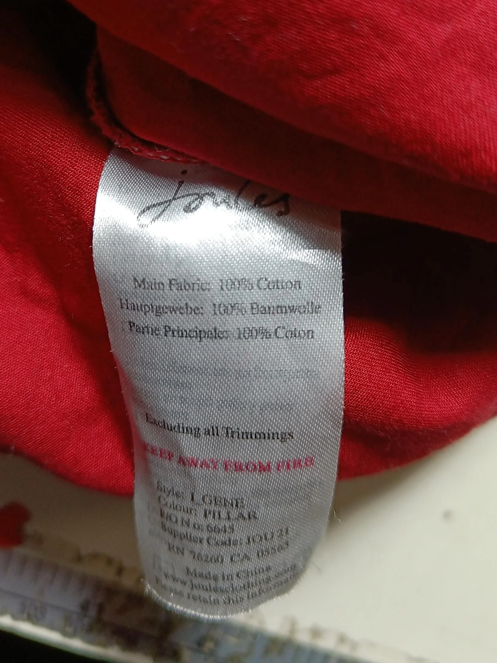Joules Shirt Mini Dress UK10 in Red - Image 6