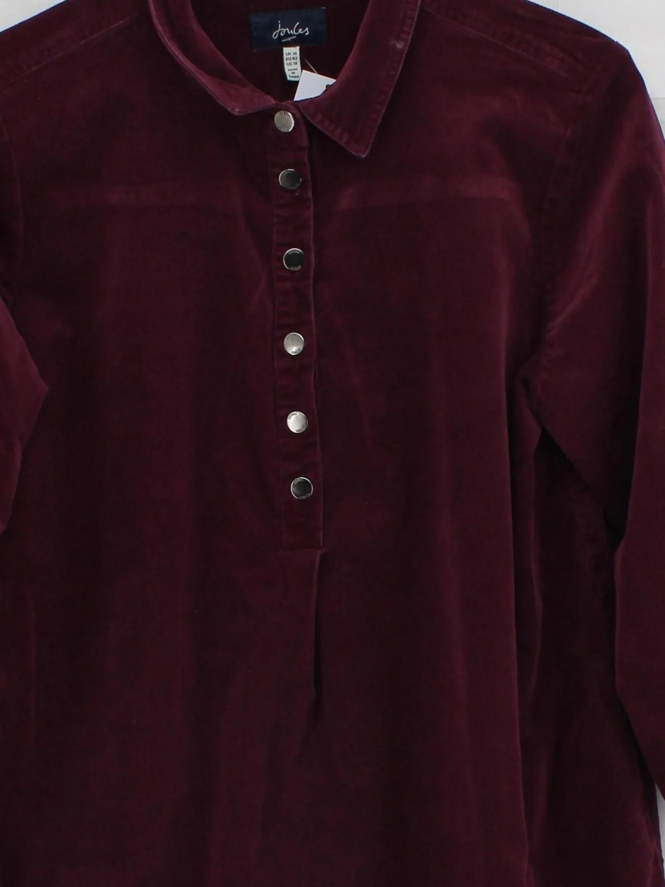 Joules Shirt Mini Dress UK14 in Red - Image 3