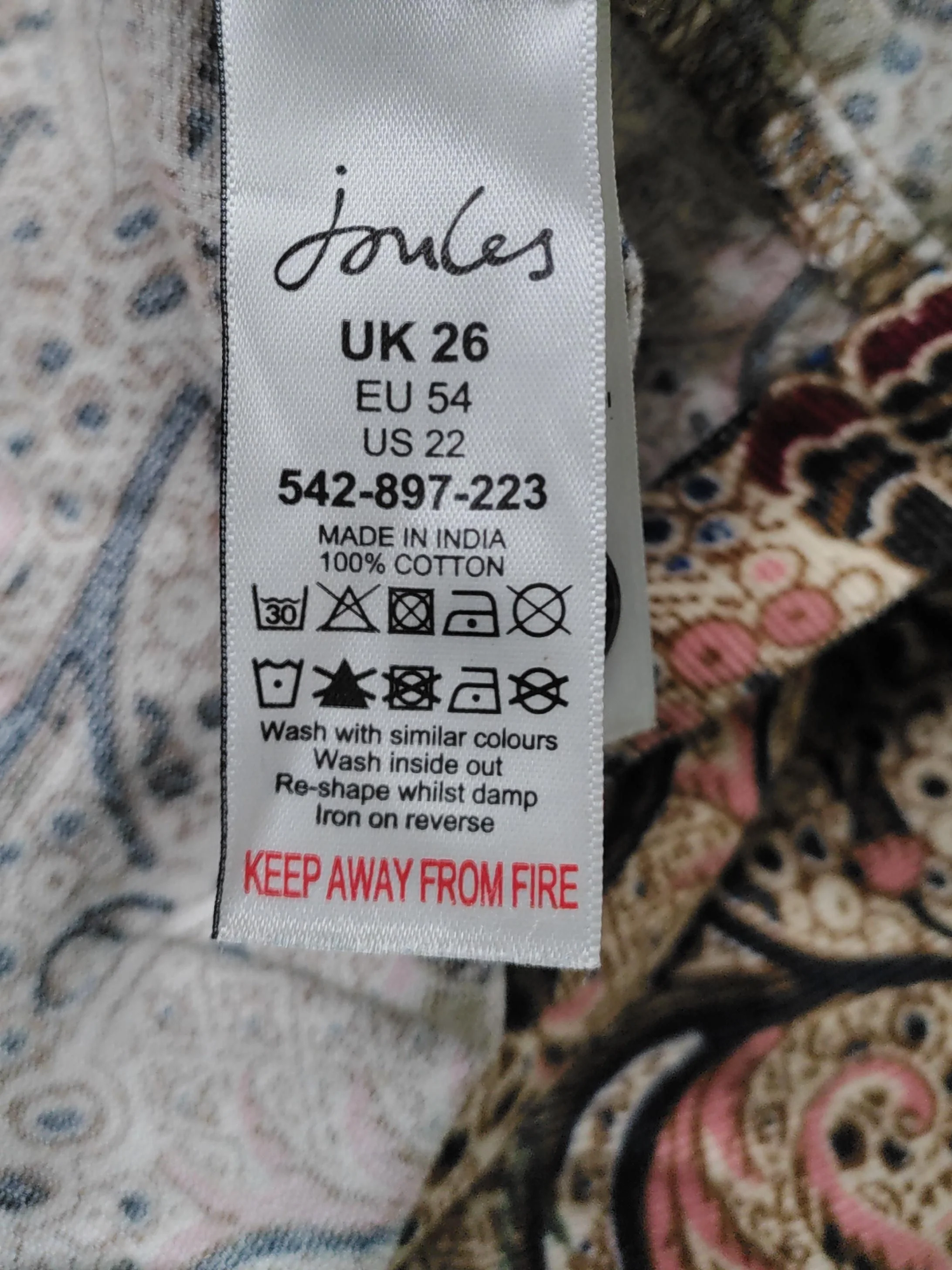 Joules Shirt Mini Dress UK26 in Multi - Image 6