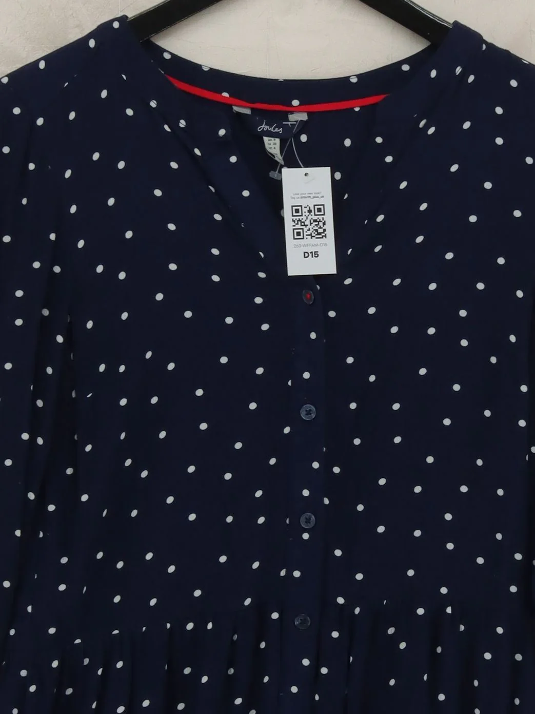 Joules Shirt Mini Dress UK8 in Blue - Image 3