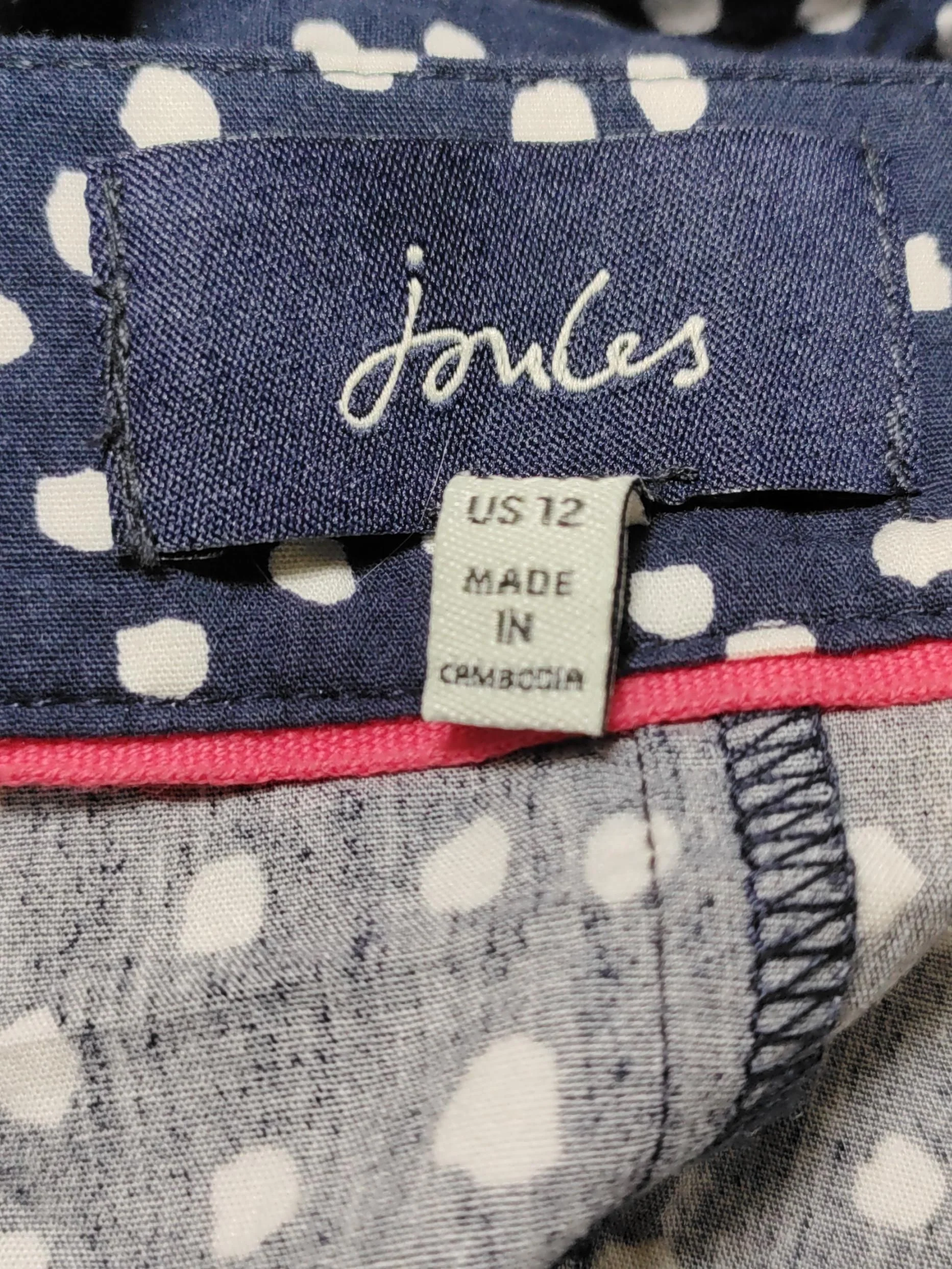 Joules Skater Midi Dress UK16 in Blue - Image 5