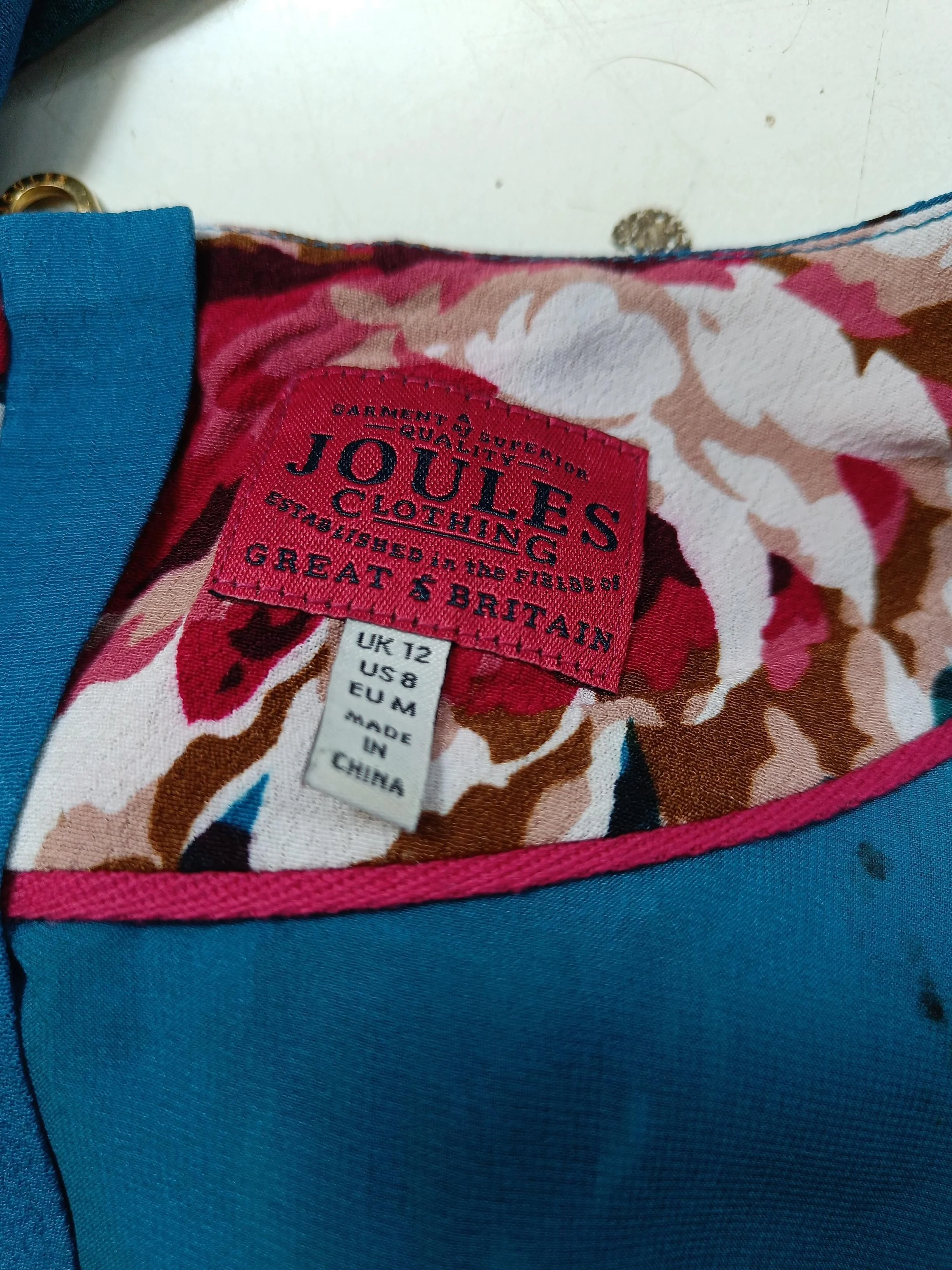 Joules T-Shirt Mini Dress UK12 in Blue - Image 5