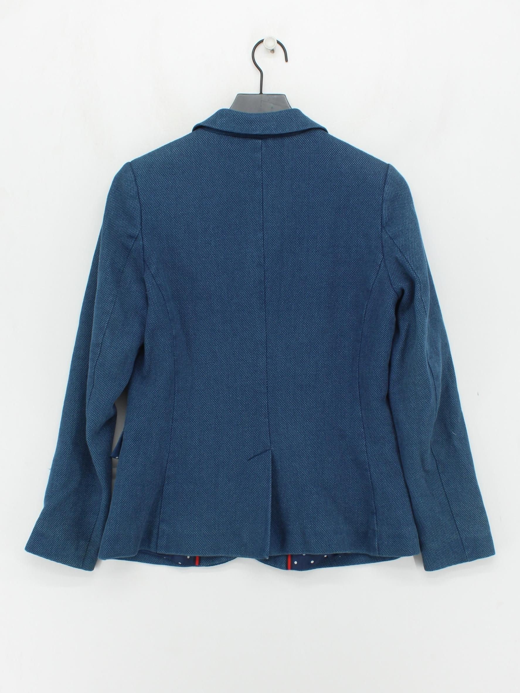 Joules Women's Blazer UK 12 Blue Cotton with Polyester Overcoat - Image 2