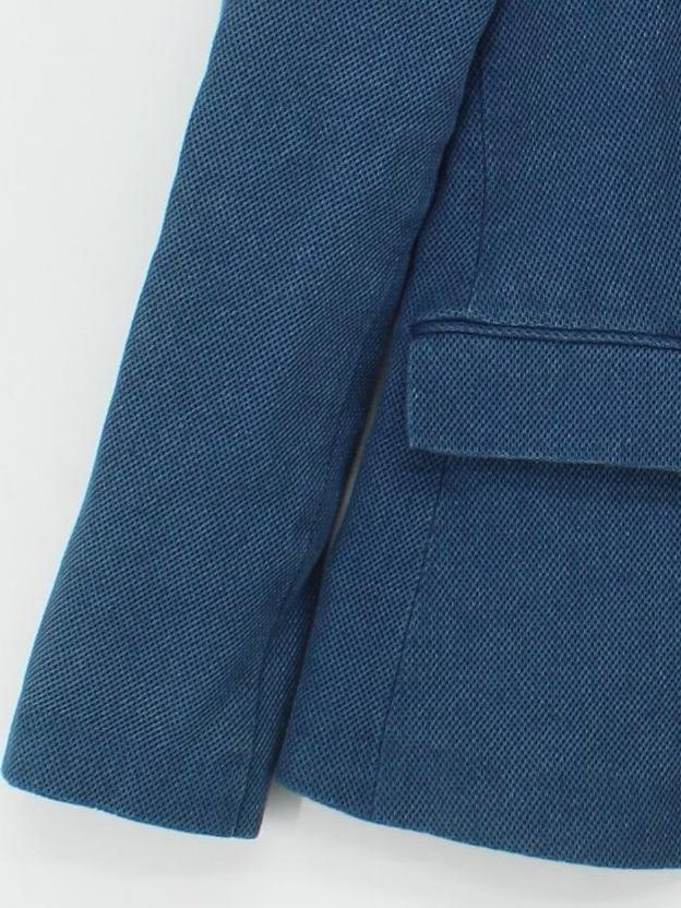 Joules Women's Blazer UK 12 Blue Cotton with Polyester Overcoat - Image 4
