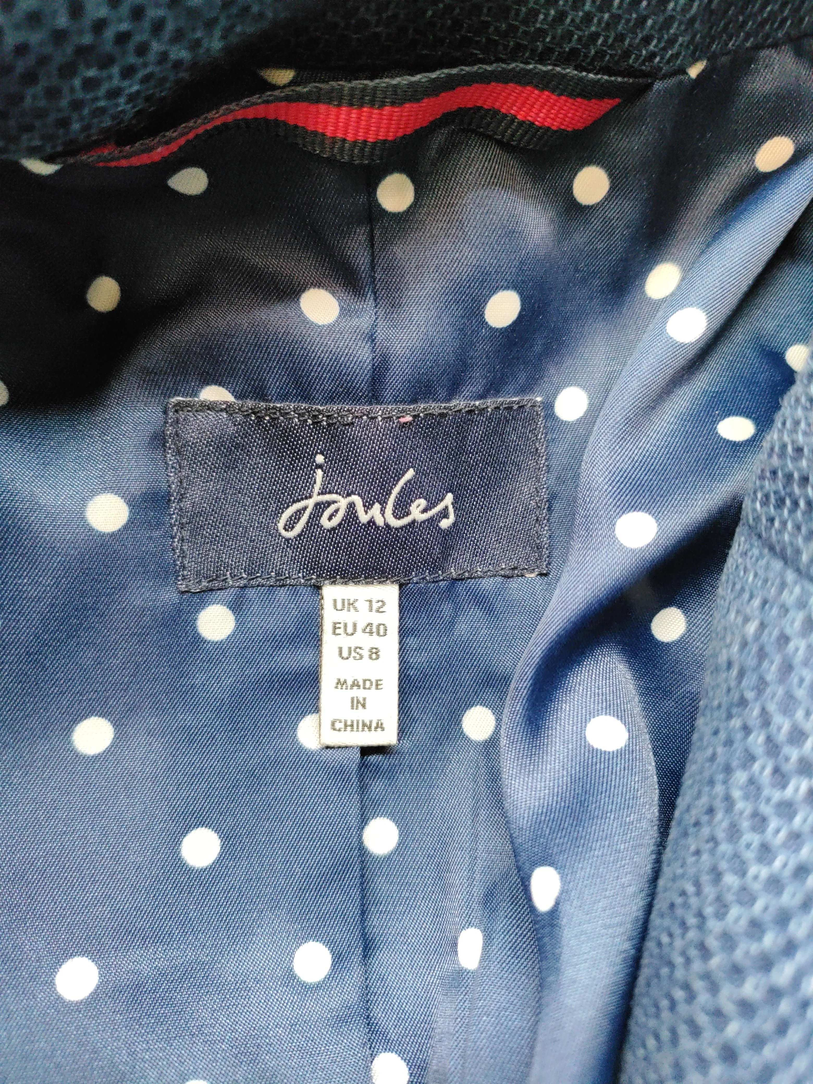 Joules Women's Blazer UK 12 Blue Cotton with Polyester Overcoat - Image 5