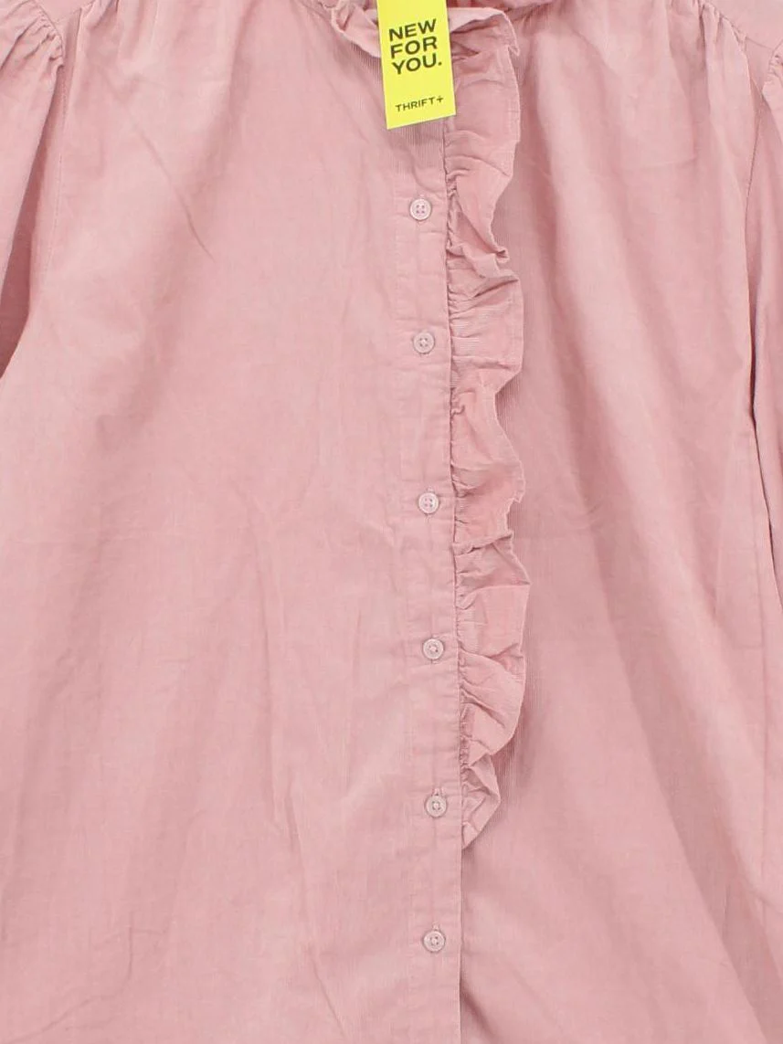 Joules Women's Blouse L Pink 100% Cotton Long Sleeve High Neck Basic - Image 3