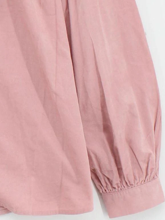 Joules Women's Blouse L Pink 100% Cotton Long Sleeve High Neck Basic - Image 4