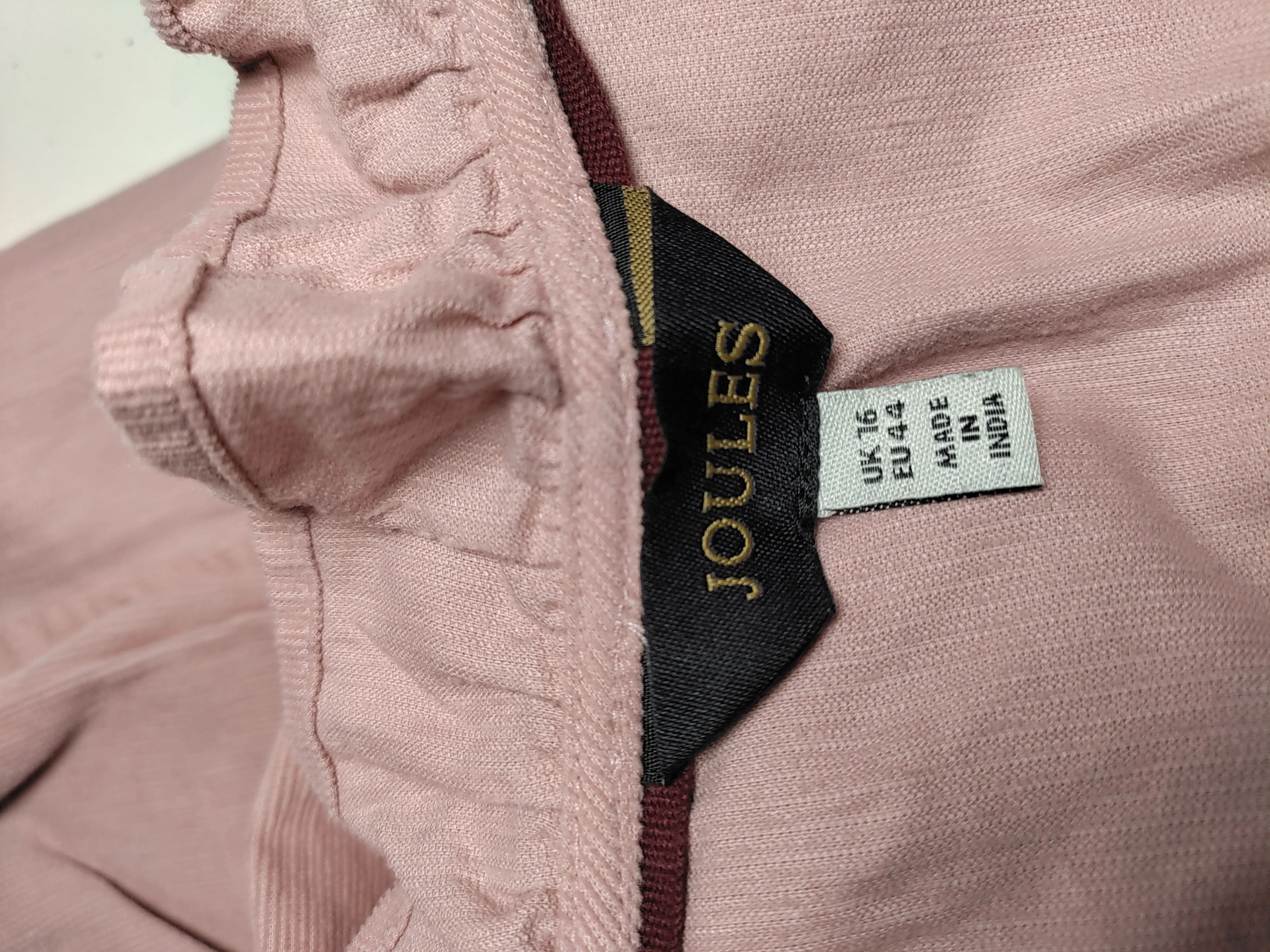 Joules Women's Blouse L Pink 100% Cotton Long Sleeve High Neck Basic - Image 5