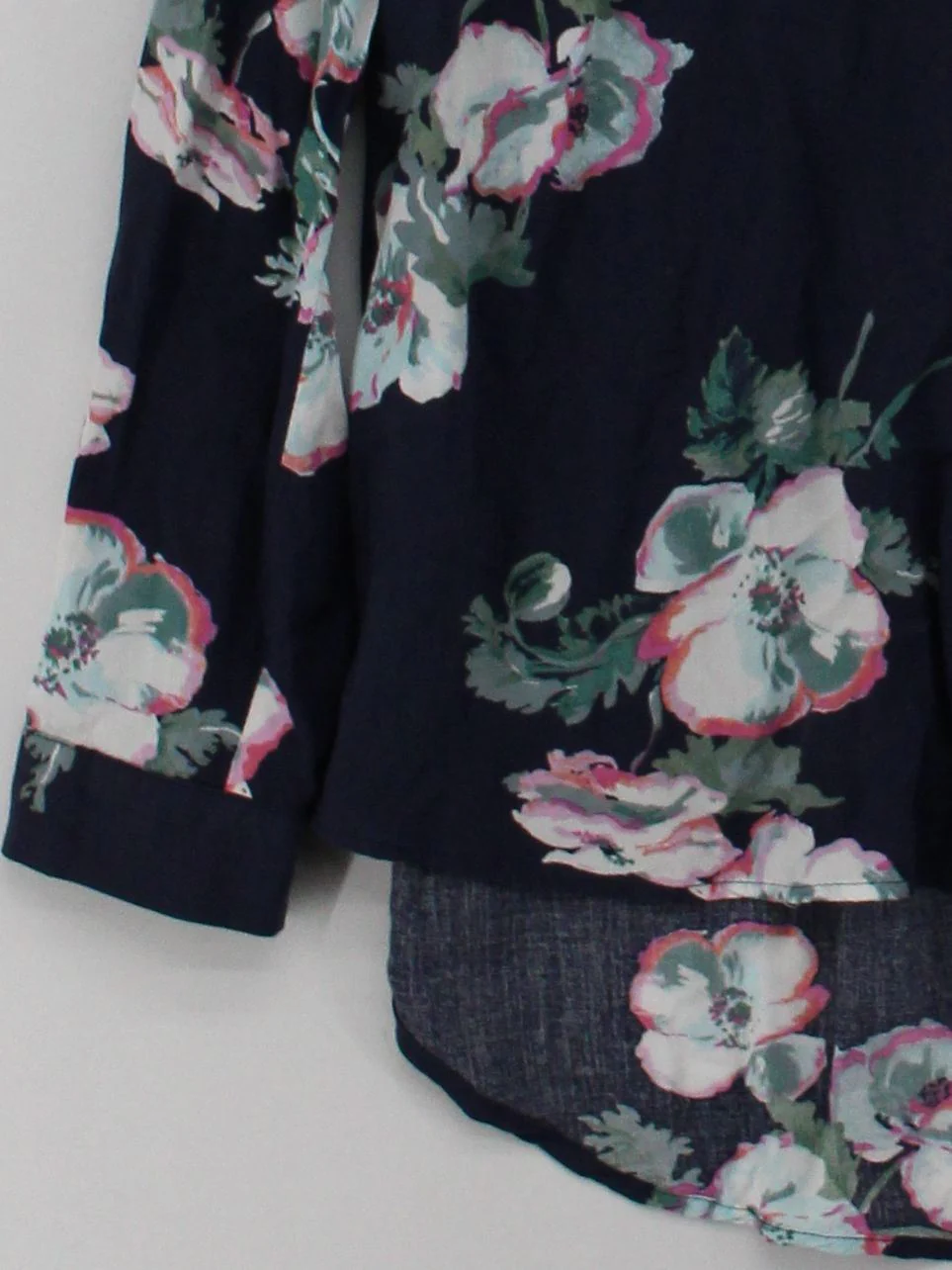 Joules Women's Blouse UK 10 Blue Floral 100% Other Long Sleeve Collared Basic - Image 4