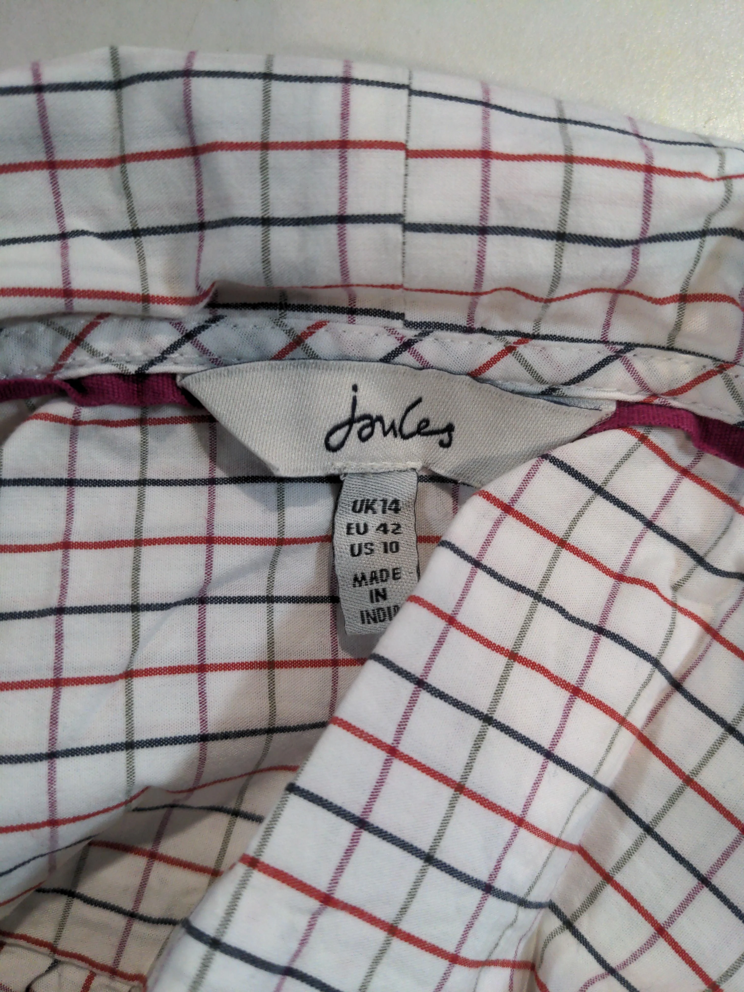 Joules Women's Blouse UK 14 White 100% Cotton Basic - Image 5