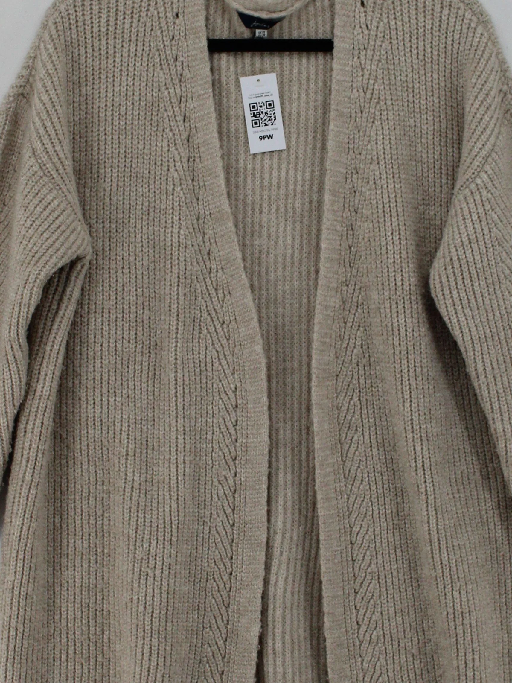Joules Women's Cardigan UK 10 Tan Acrylic with Polyester V-Neck Cardigan - Image 3