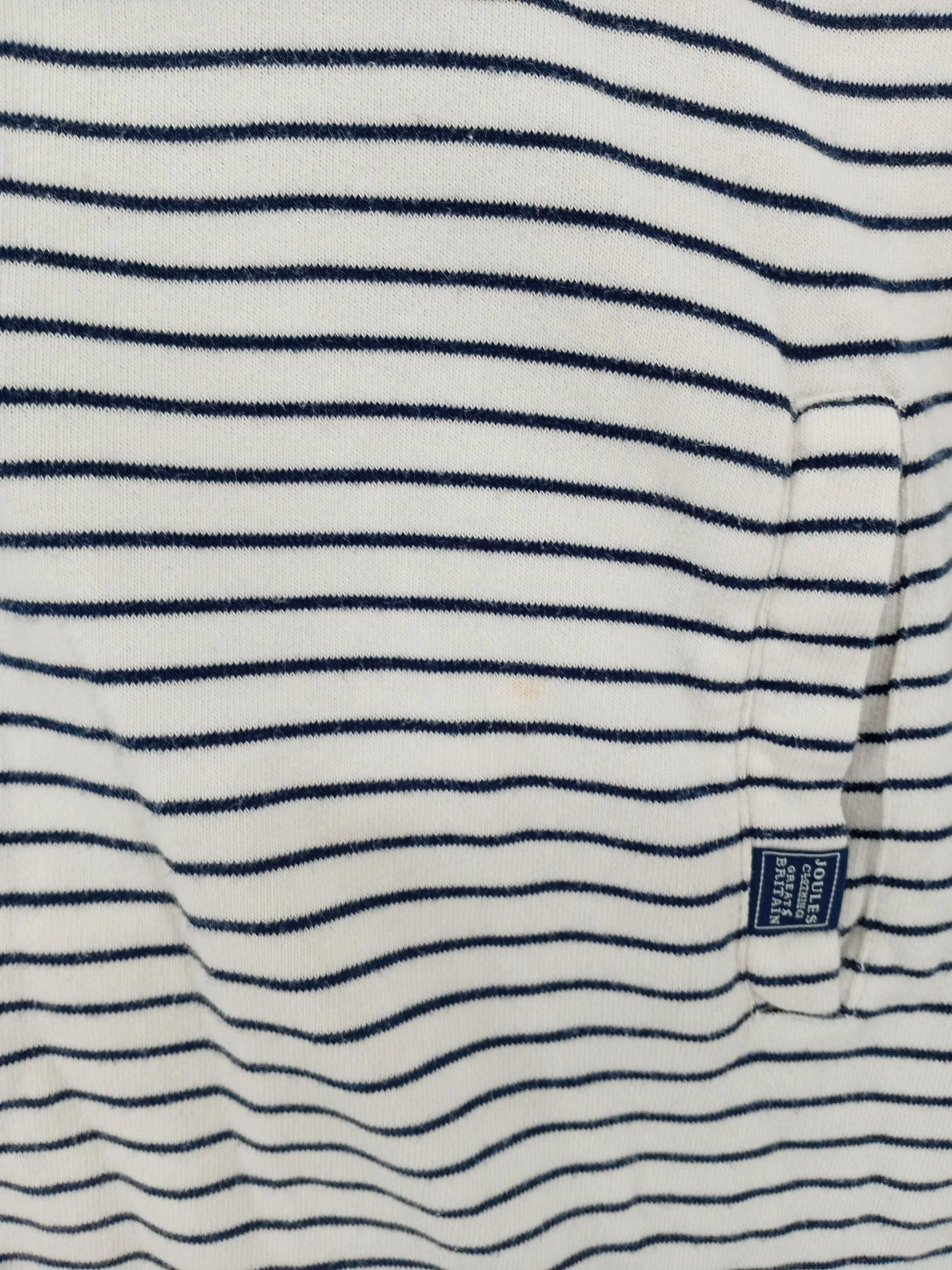 Joules Women's Coat L White Striped 100% Cotton Overcoat - Image 5