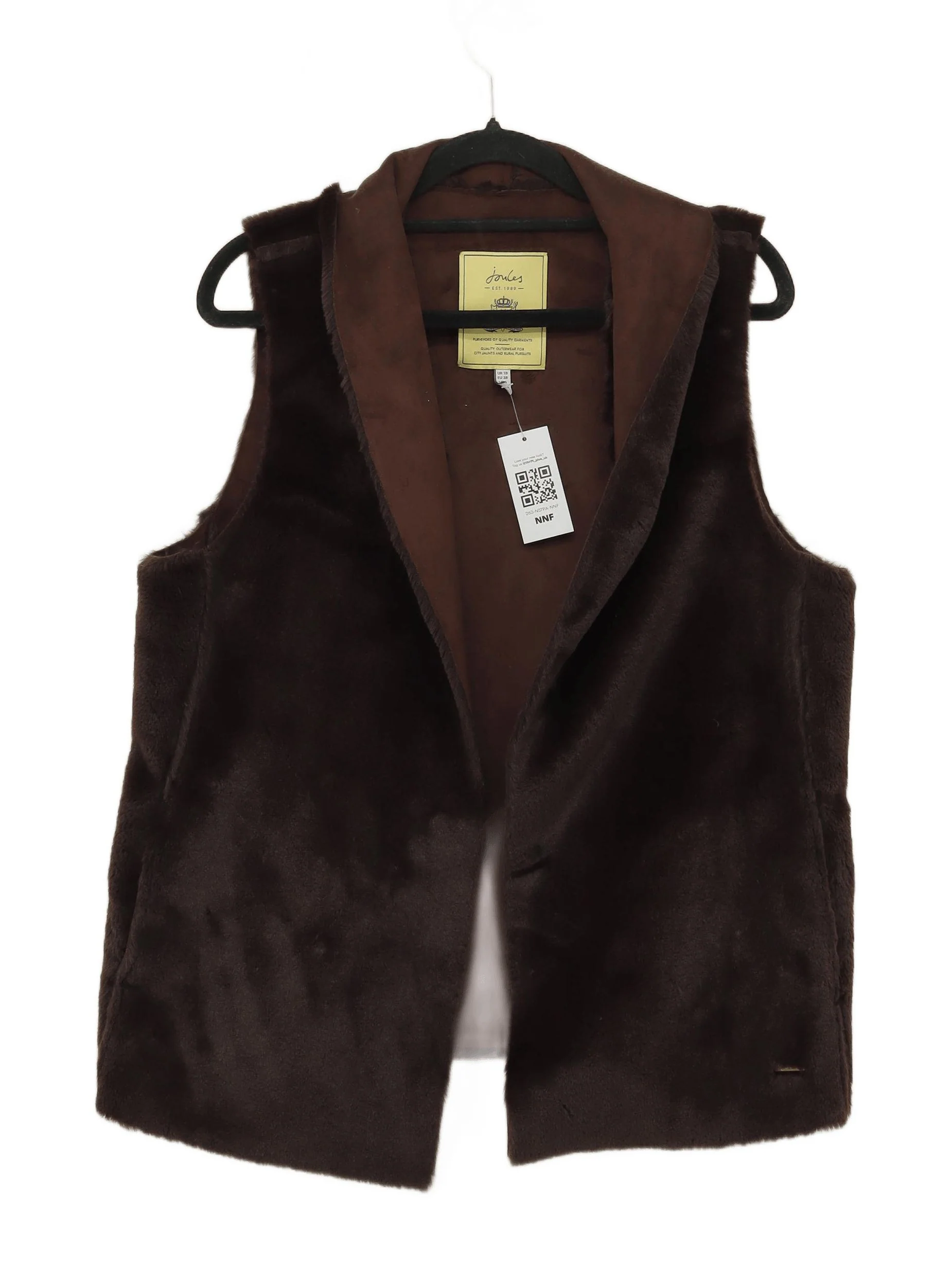 Joules Women's Coat UK 10 Brown 100% Polyester Overcoat