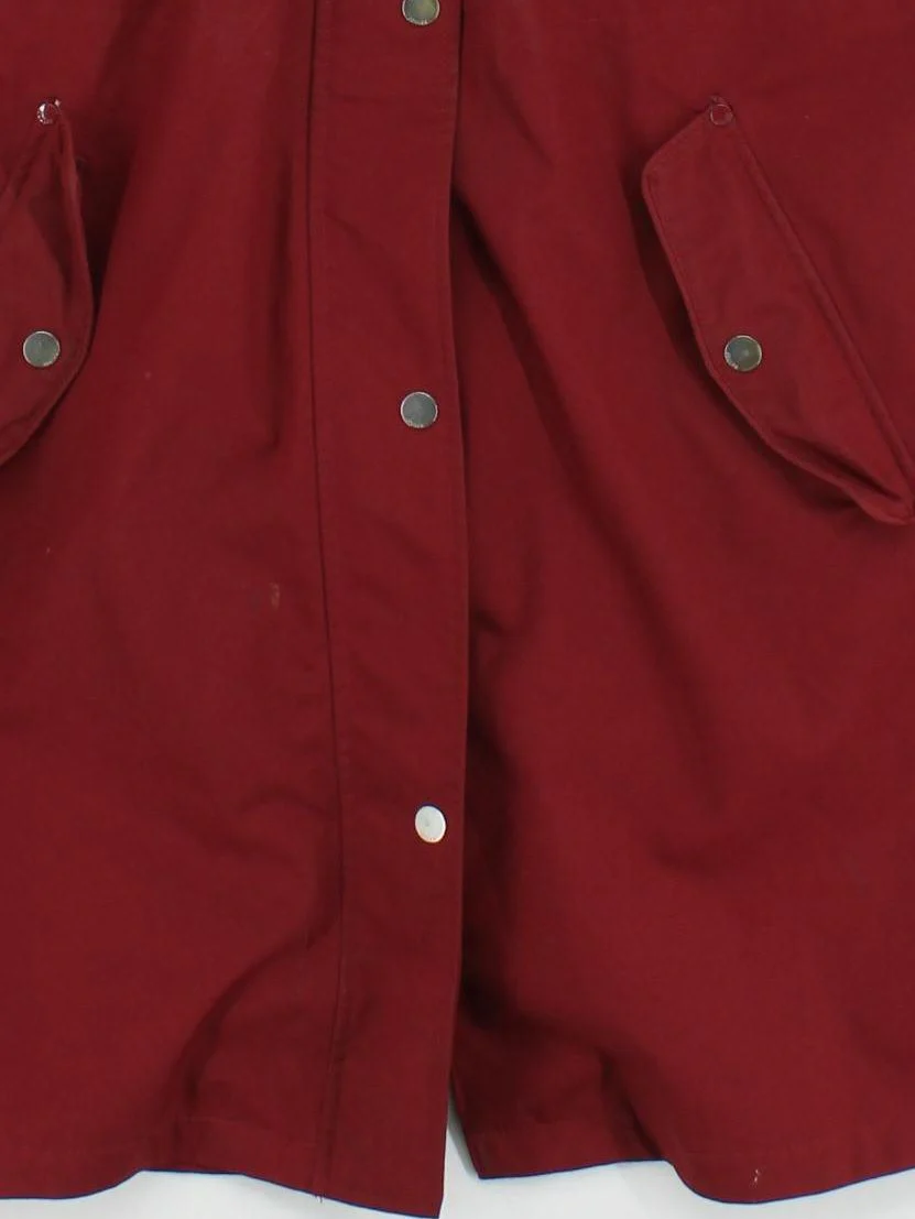 Joules Women's Coat UK 12 Red Polyester with Cotton Rain Coat - Image 4