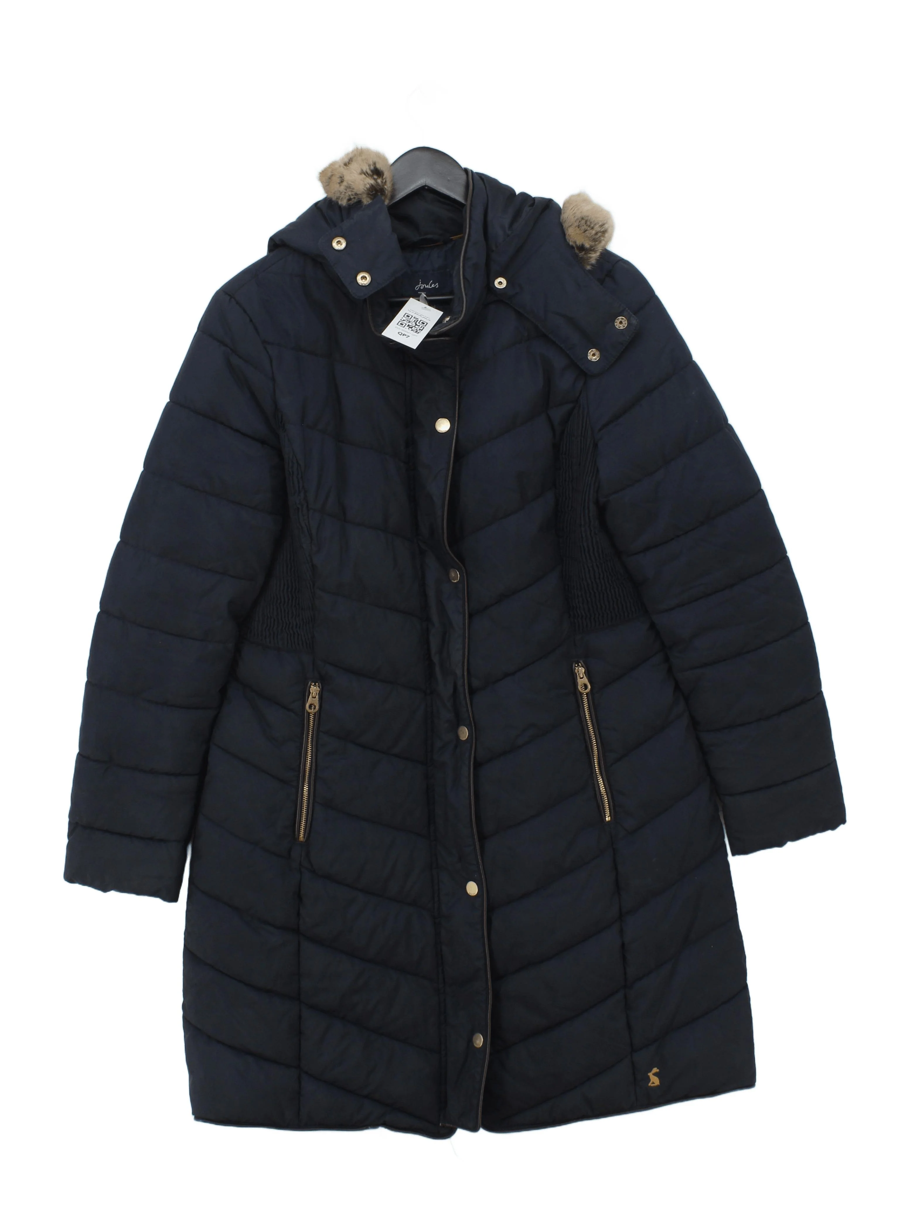 Joules Women's Coat UK 14 Blue 100% Polyester Puffer Jacket