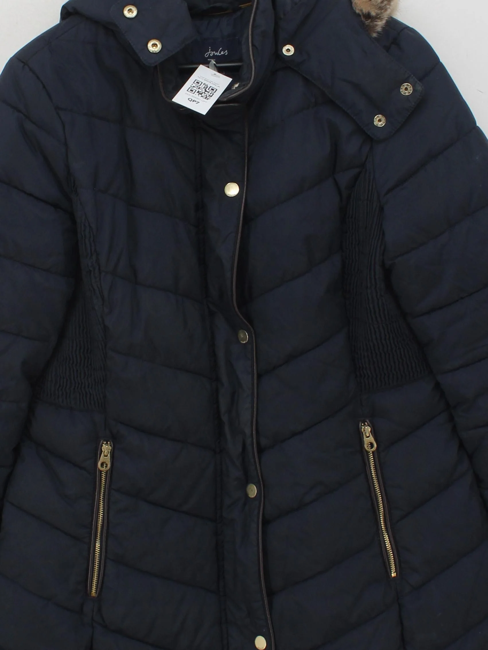 Joules Women's Coat UK 14 Blue 100% Polyester Puffer Jacket - Image 3