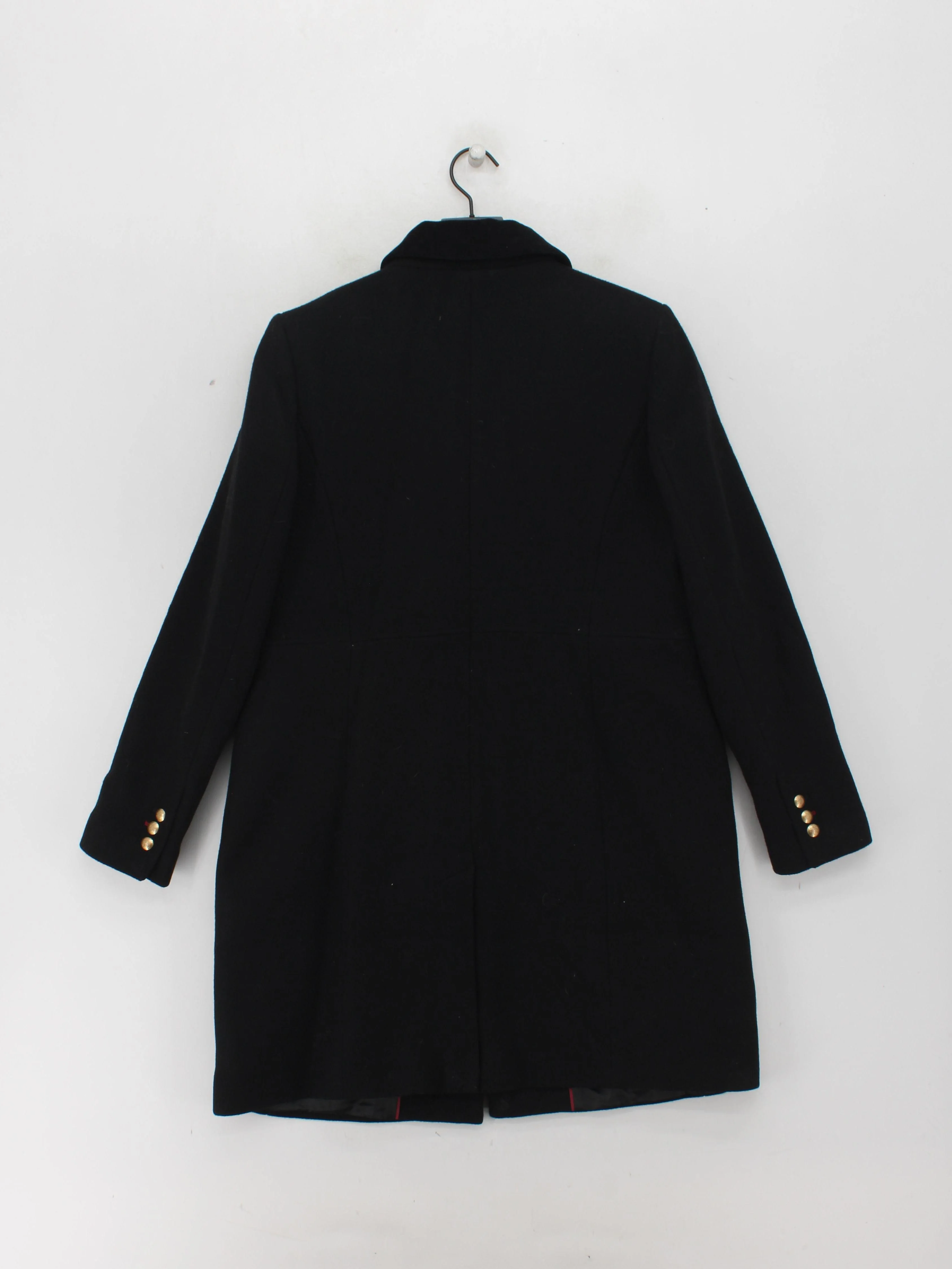 Joules Women's Coat UK 16 Black Wool with Polyamide Overcoat - Image 2