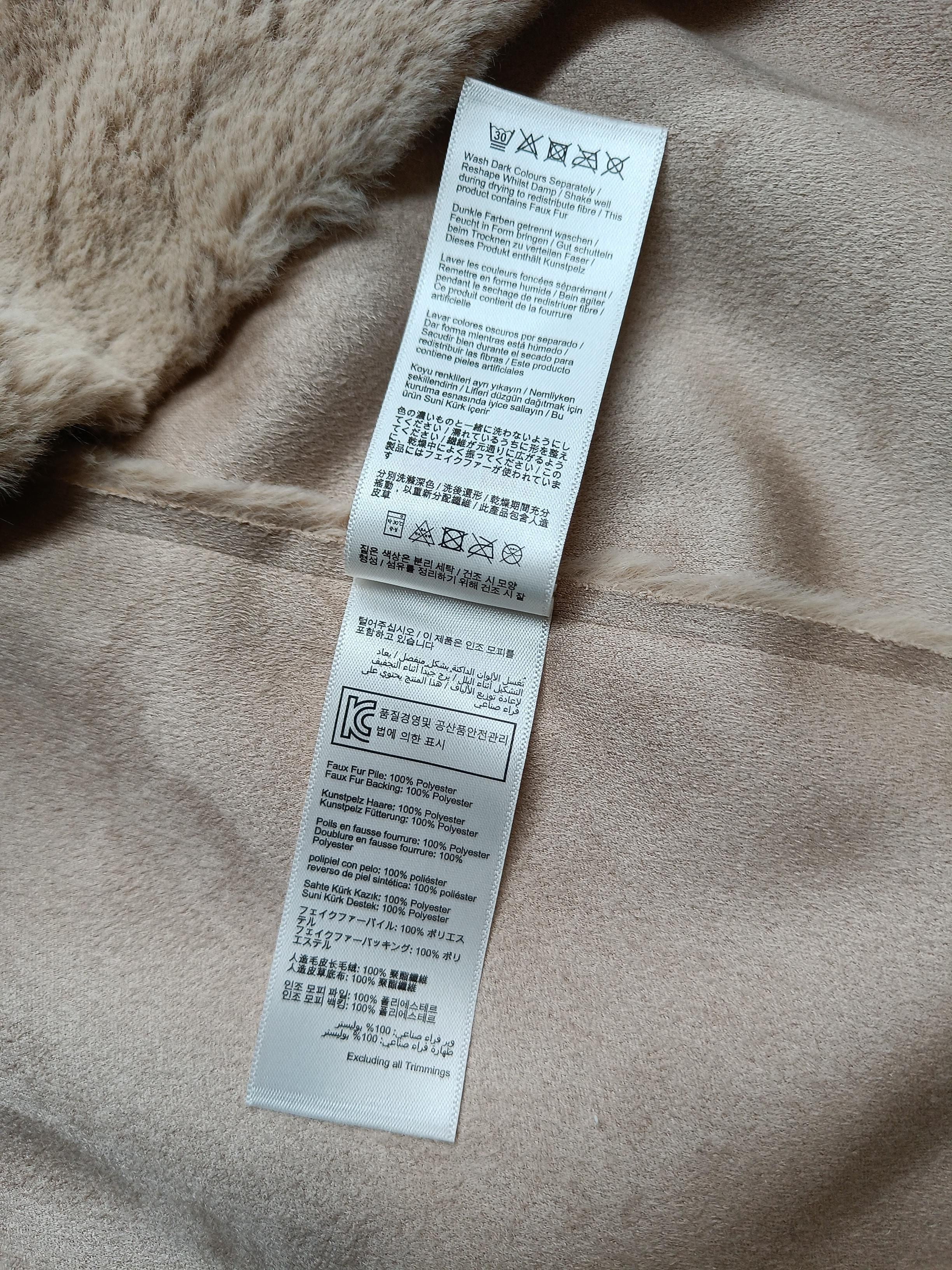 Joules Women's Coat UK 16 Cream Polyester with Faux Fur Overcoat - Image 6