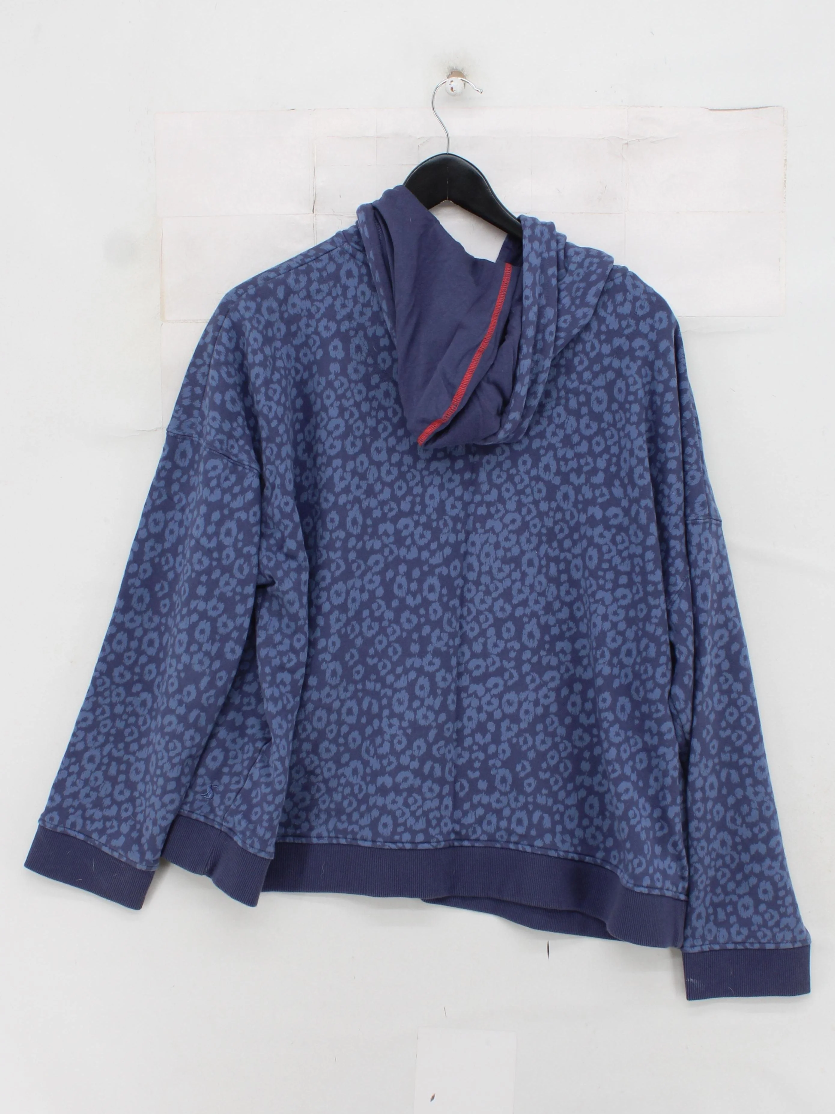 Joules Women's Hoodie UK 18 Blue Animal Print Cotton with Polyester Pullover - Image 2